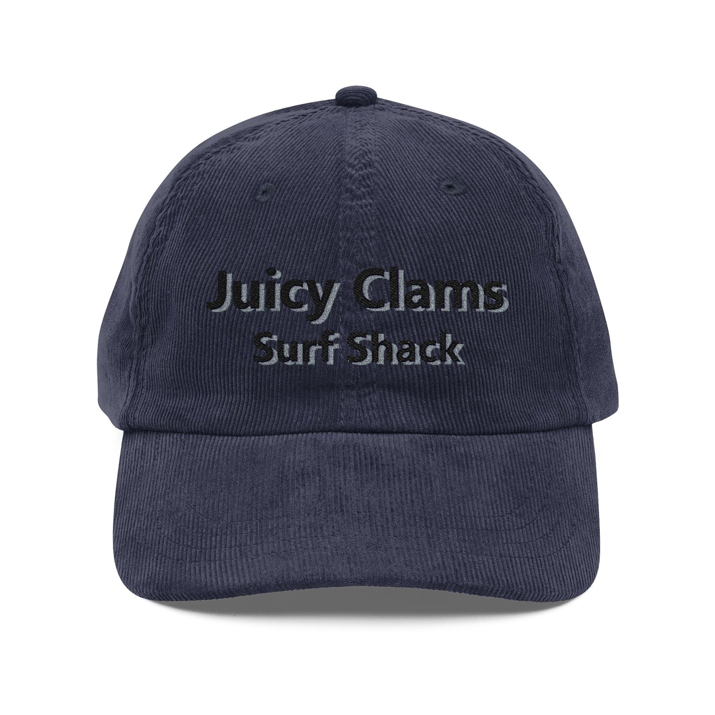 Juicy Clams Embroidered Corduroy Cap (E005)