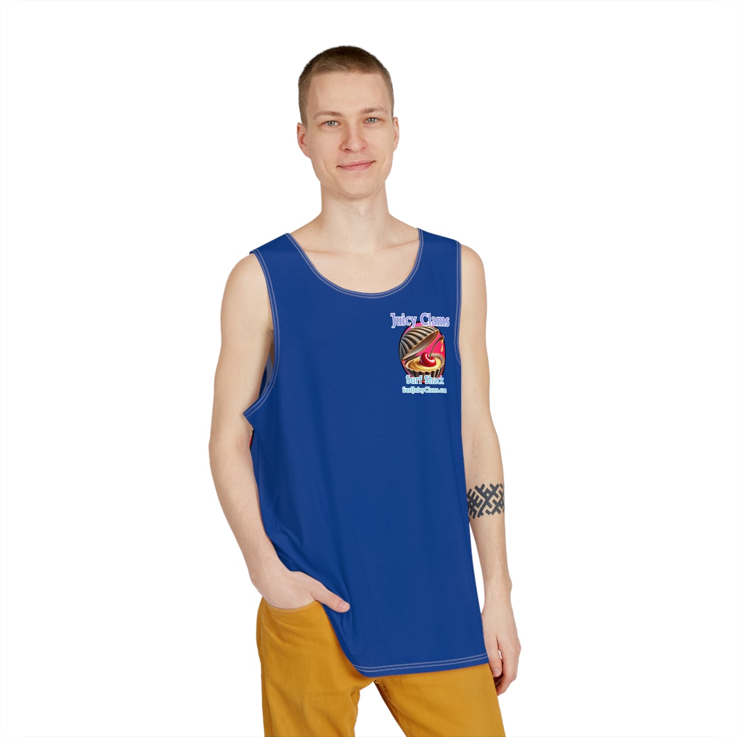 Juicy Clams Men's Logo Tank (A012)
