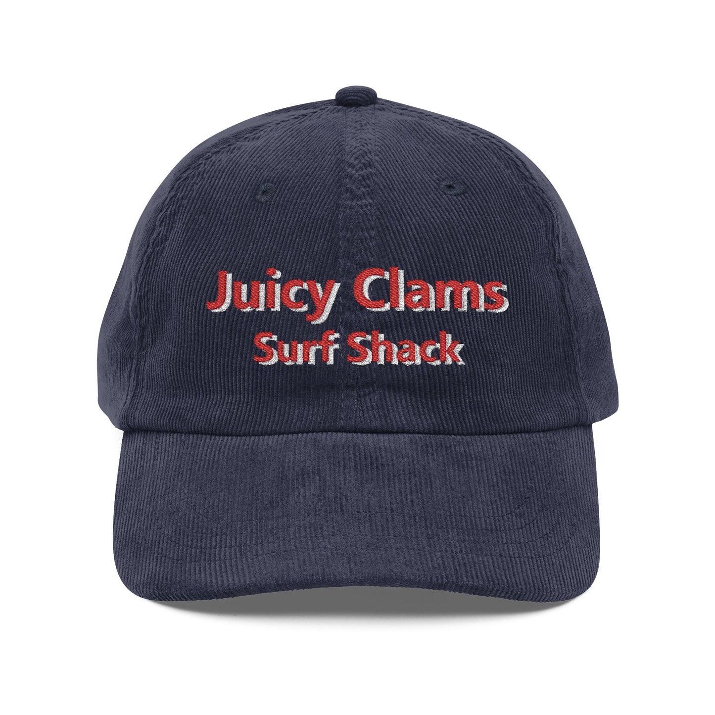 Juicy Clams Embroidered Corduroy Cap (E001)