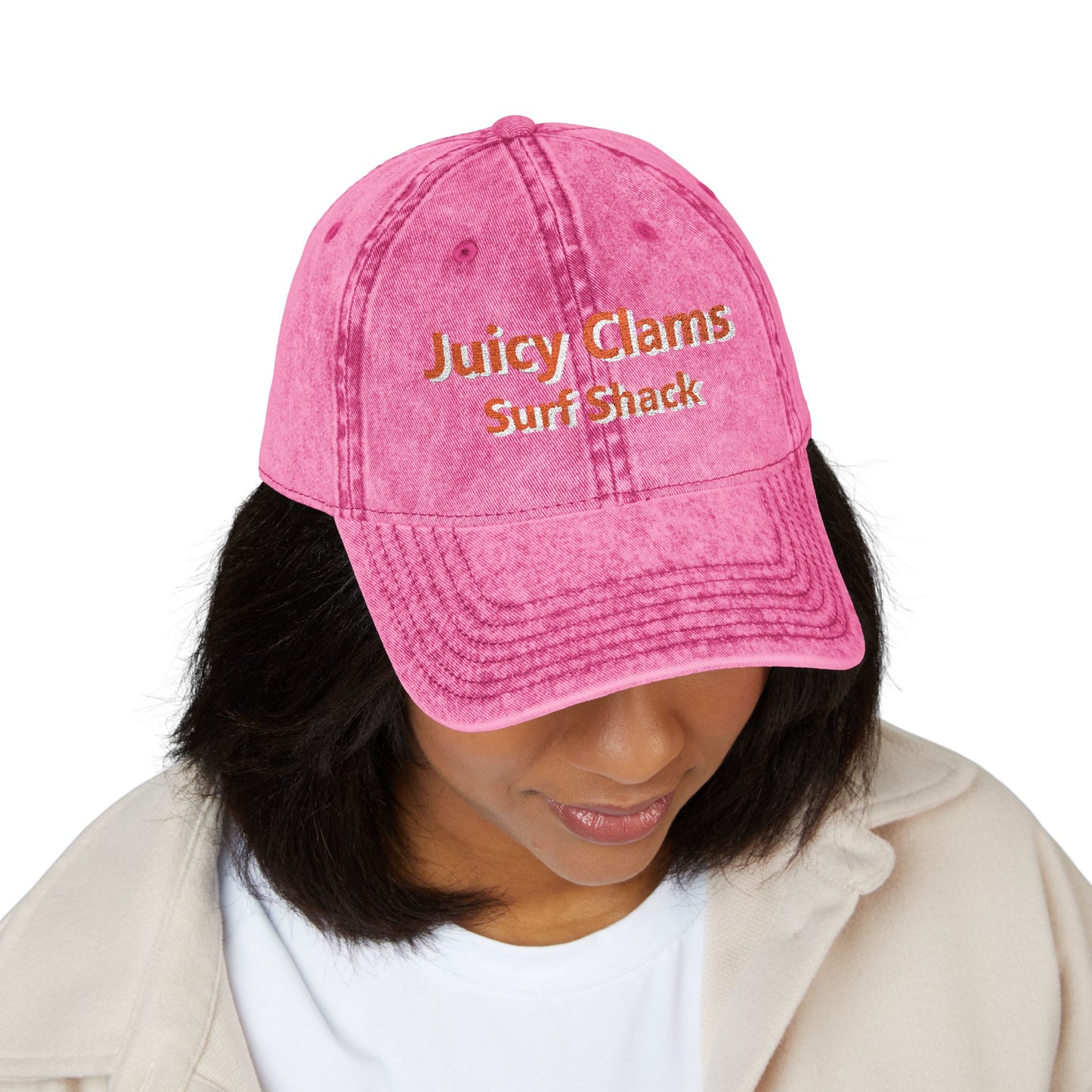 Juicy Clams Embroidered Vintage Cap (E004)