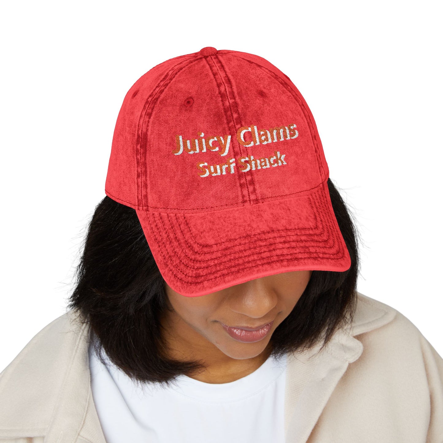 Juicy Clams Embroidered Vintage Cap (E004)
