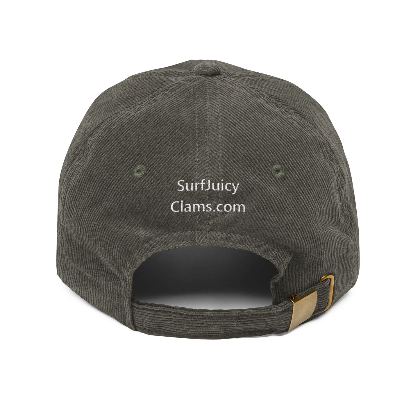 Juicy Clams Embroidered Corduroy Cap (E006)