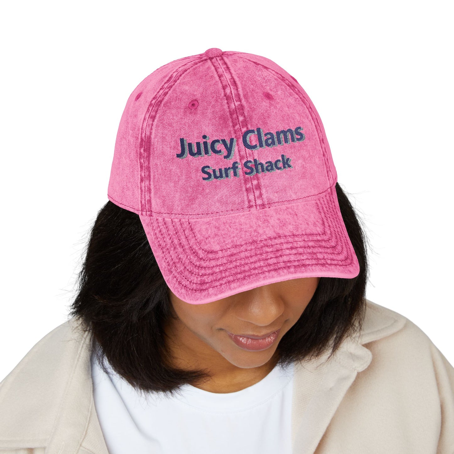 Juicy Clams Embroidered Vintage Cap (E002)