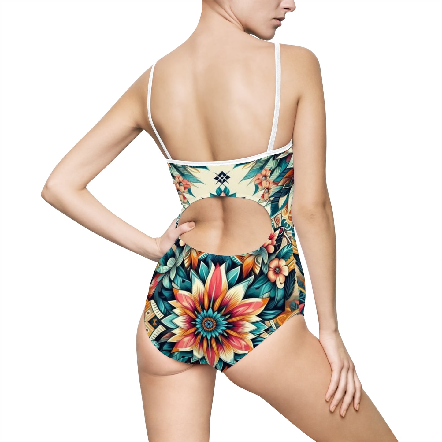 Juicy Clams Women's Spaghetti Strap One-Piece Swimsuit (1025)