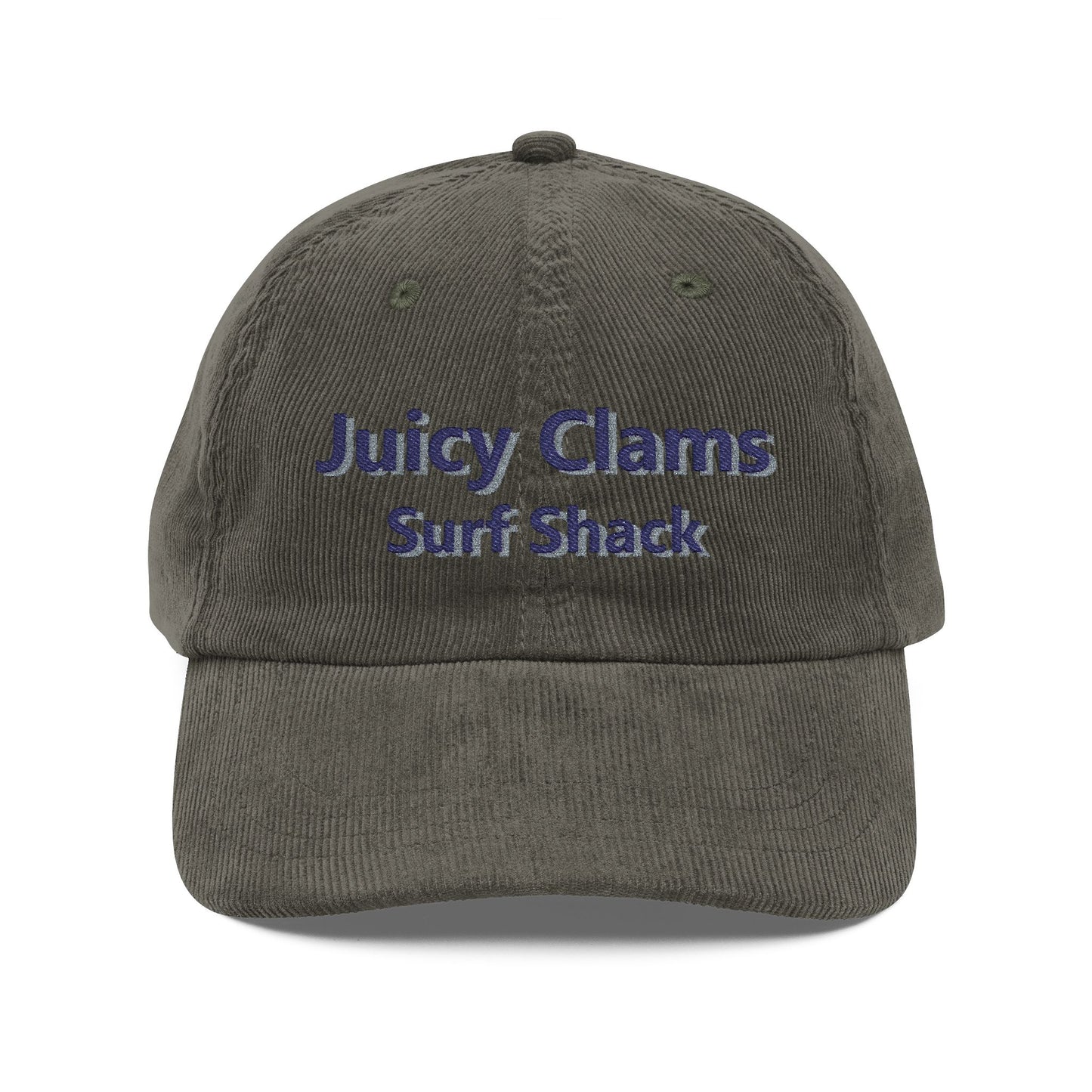 Juicy Clams Embroidered Corduroy Cap (E002)