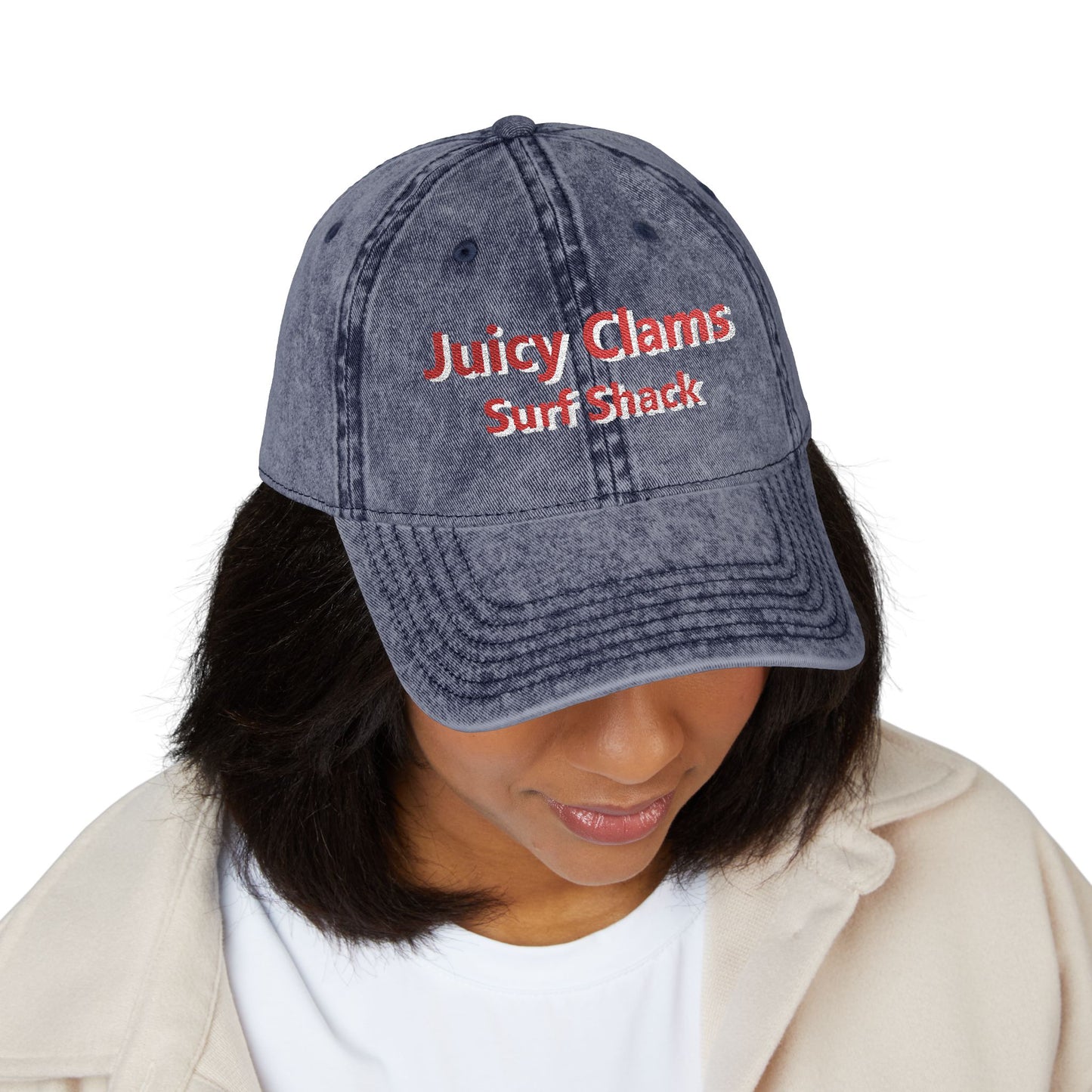Juicy Clams Embroidered Vintage Cap (E001)