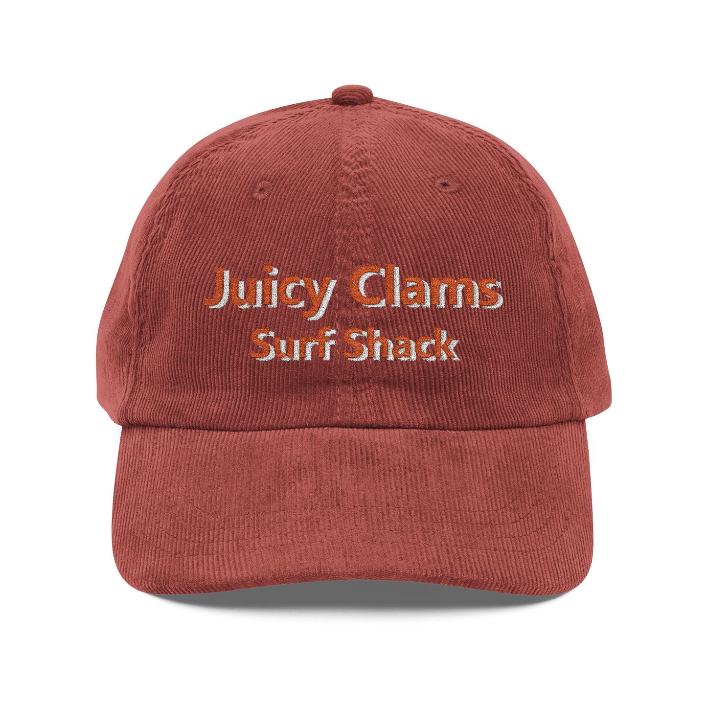 Juicy Clams Embroidered Corduroy Cap (E004)