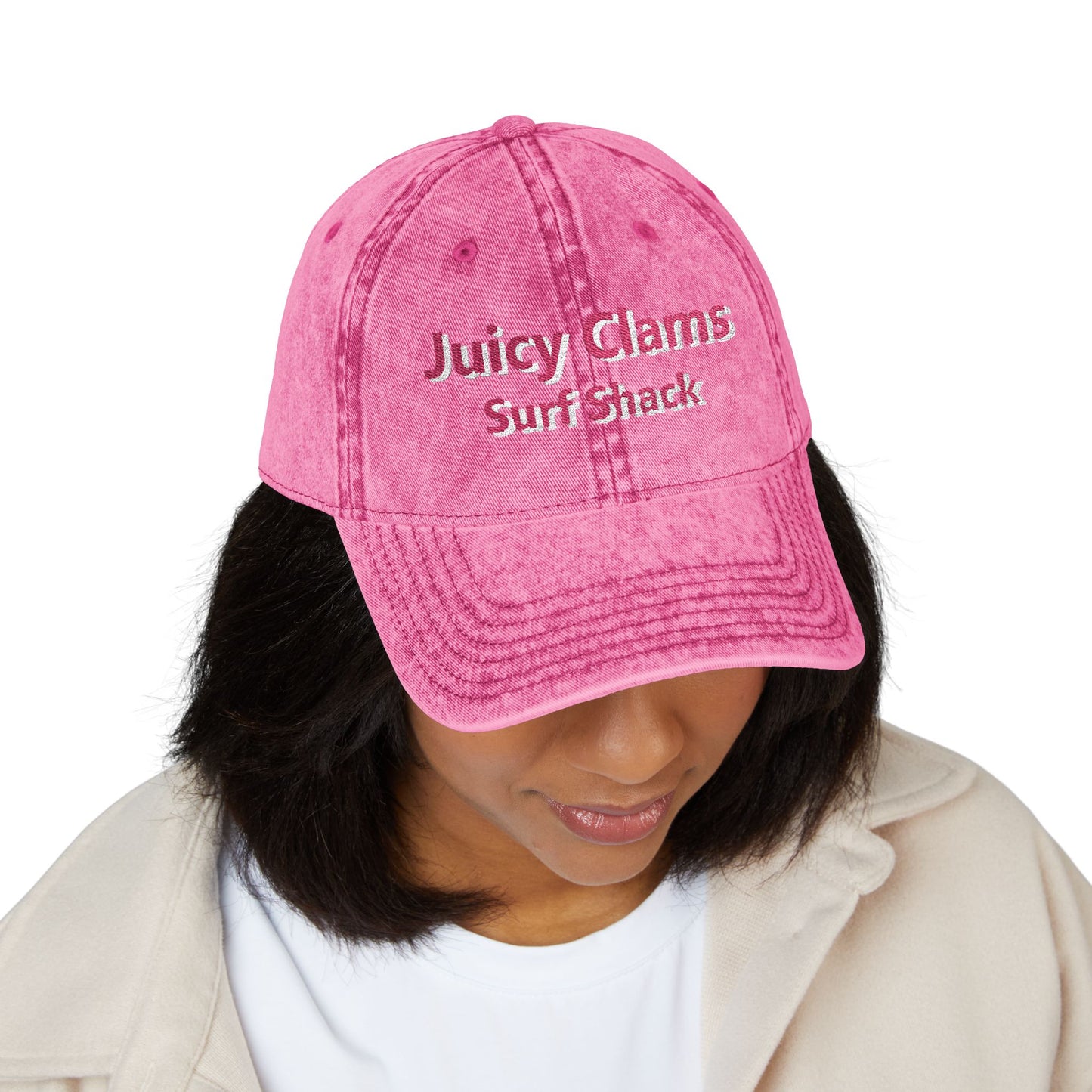Juicy Clams Embroidered Vintage Cap (E003)