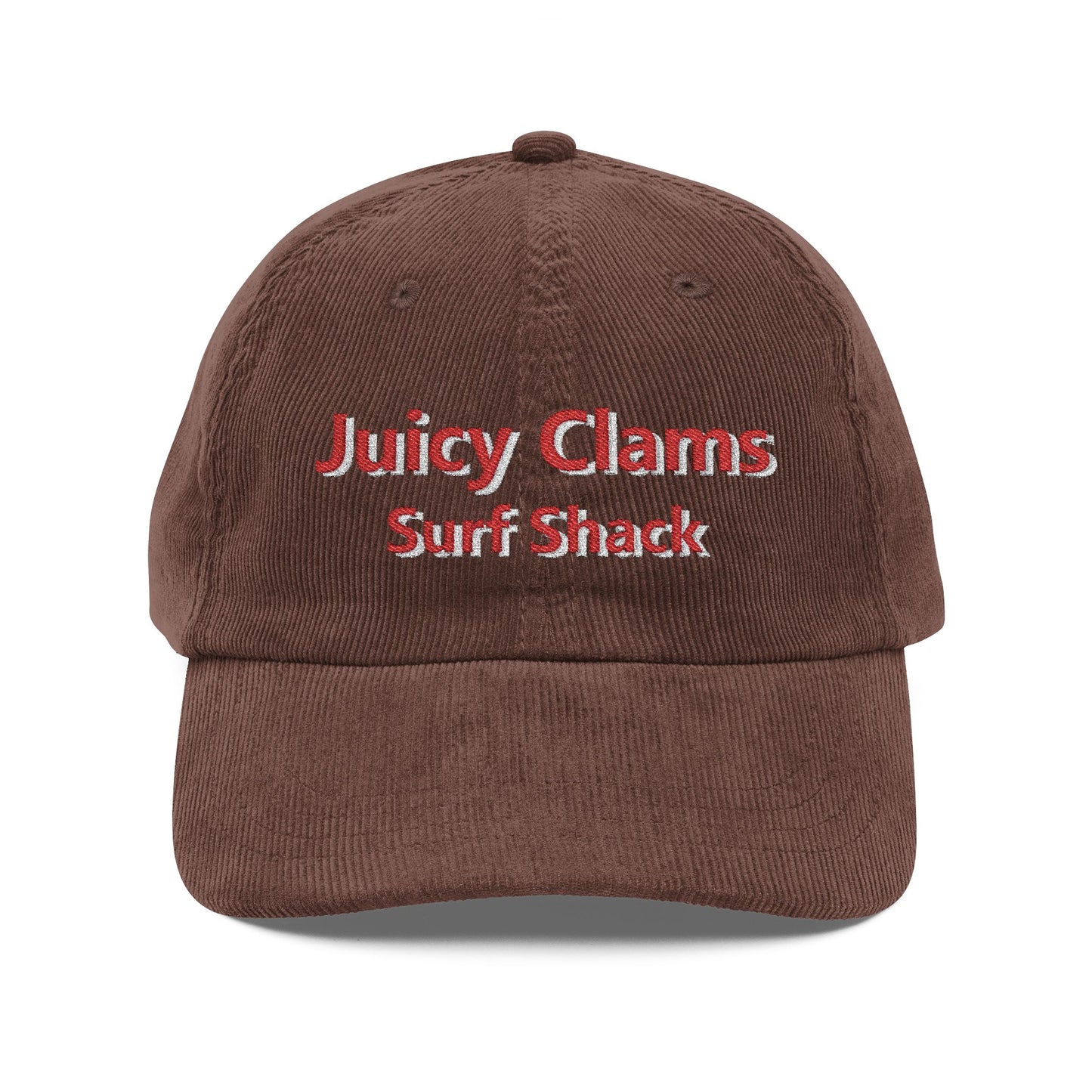 Juicy Clams Embroidered Corduroy Cap (E001)