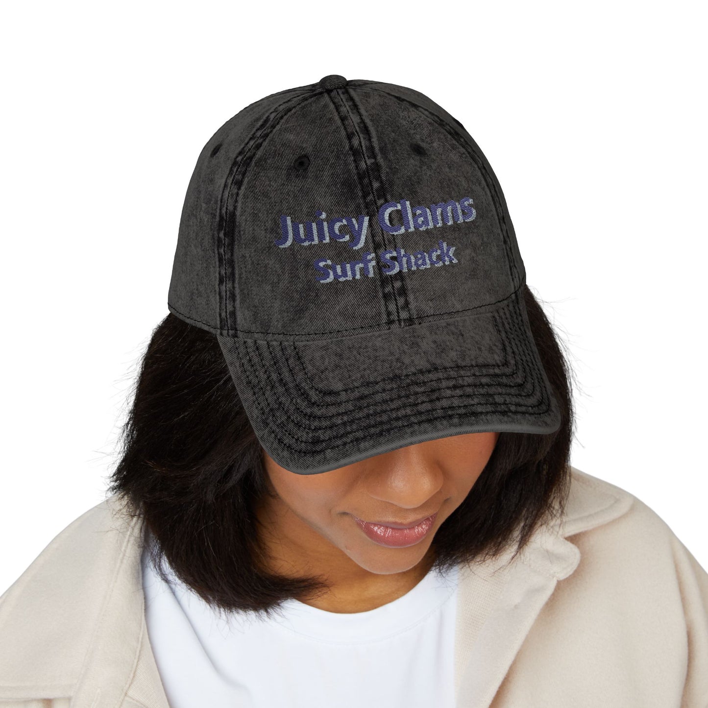 Juicy Clams Embroidered Vintage Cap (E002)