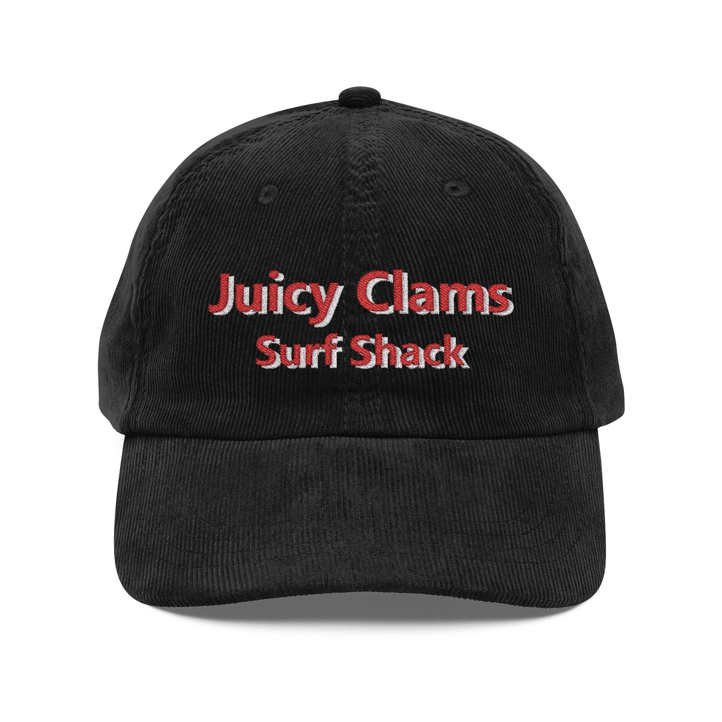 Juicy Clams Embroidered Corduroy Cap (E001)