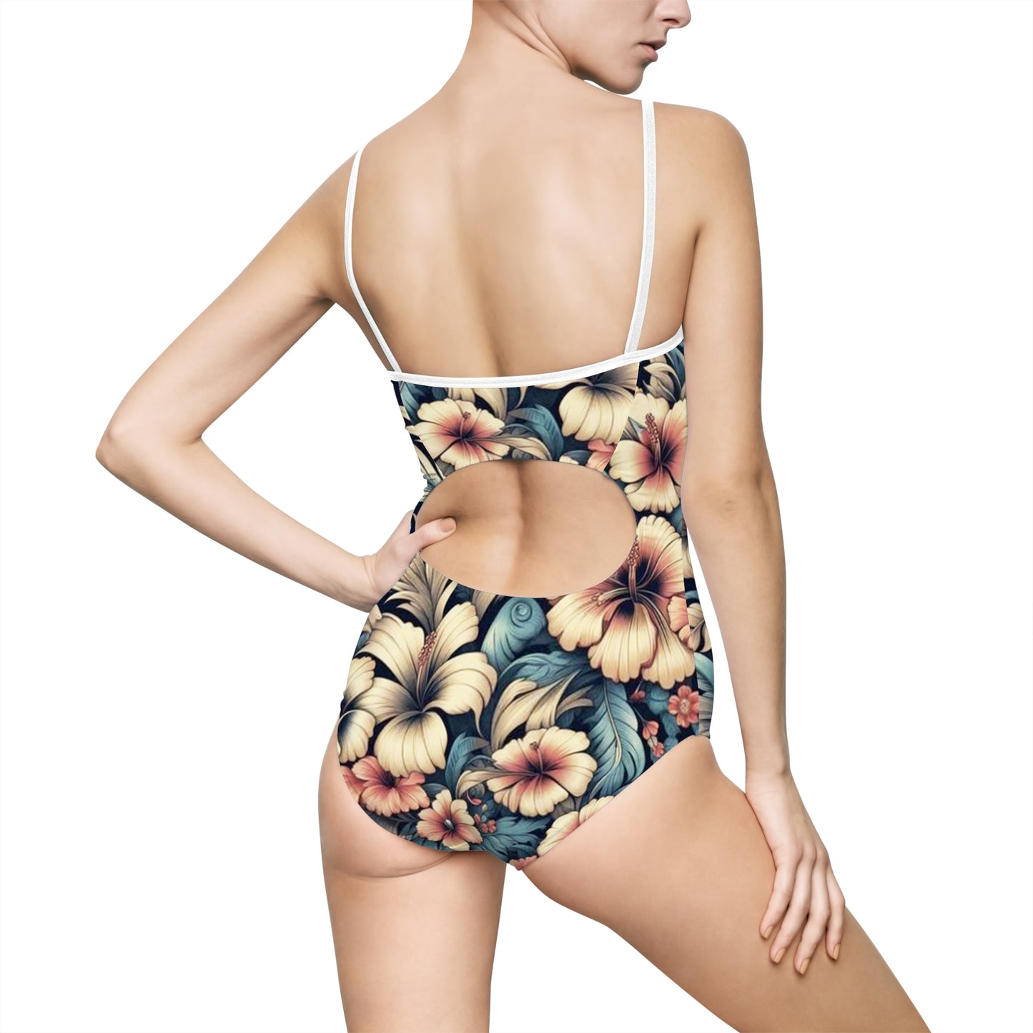 Juicy Clams Women's Spaghetti Strap One-Piece Swimsuit (1126)
