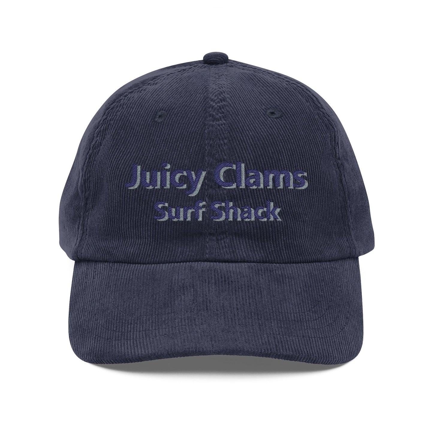 Juicy Clams Embroidered Corduroy Cap (E002)