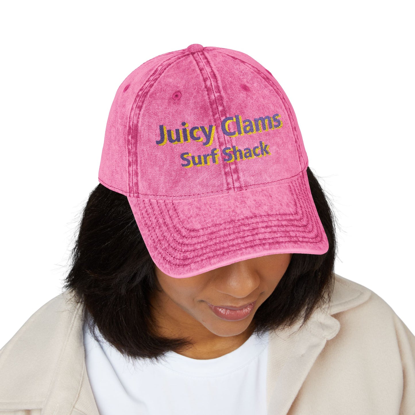Juicy Clams Embroidered Vintage Cap (E006)