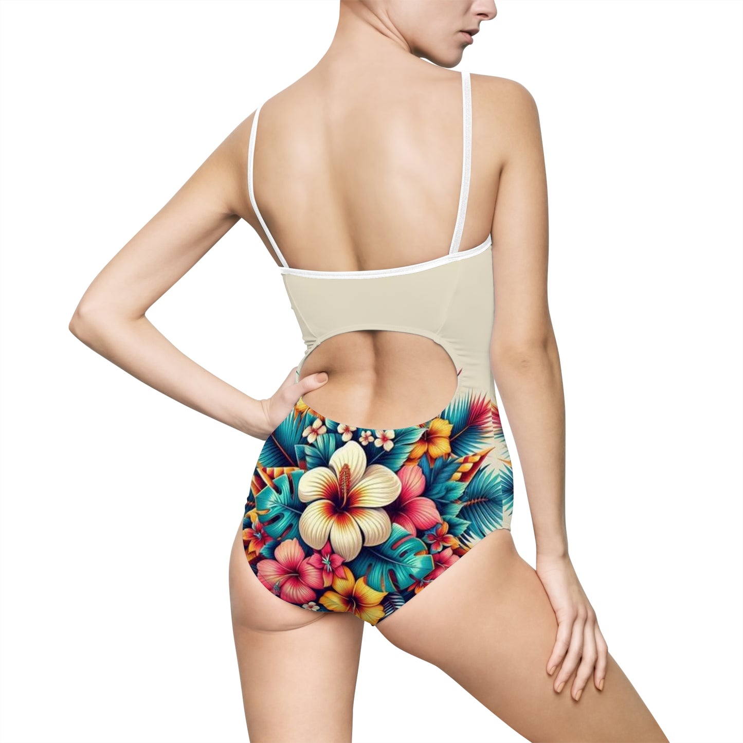 Juicy Clams Women's Spaghetti Strap One-Piece Swimsuit (1011)