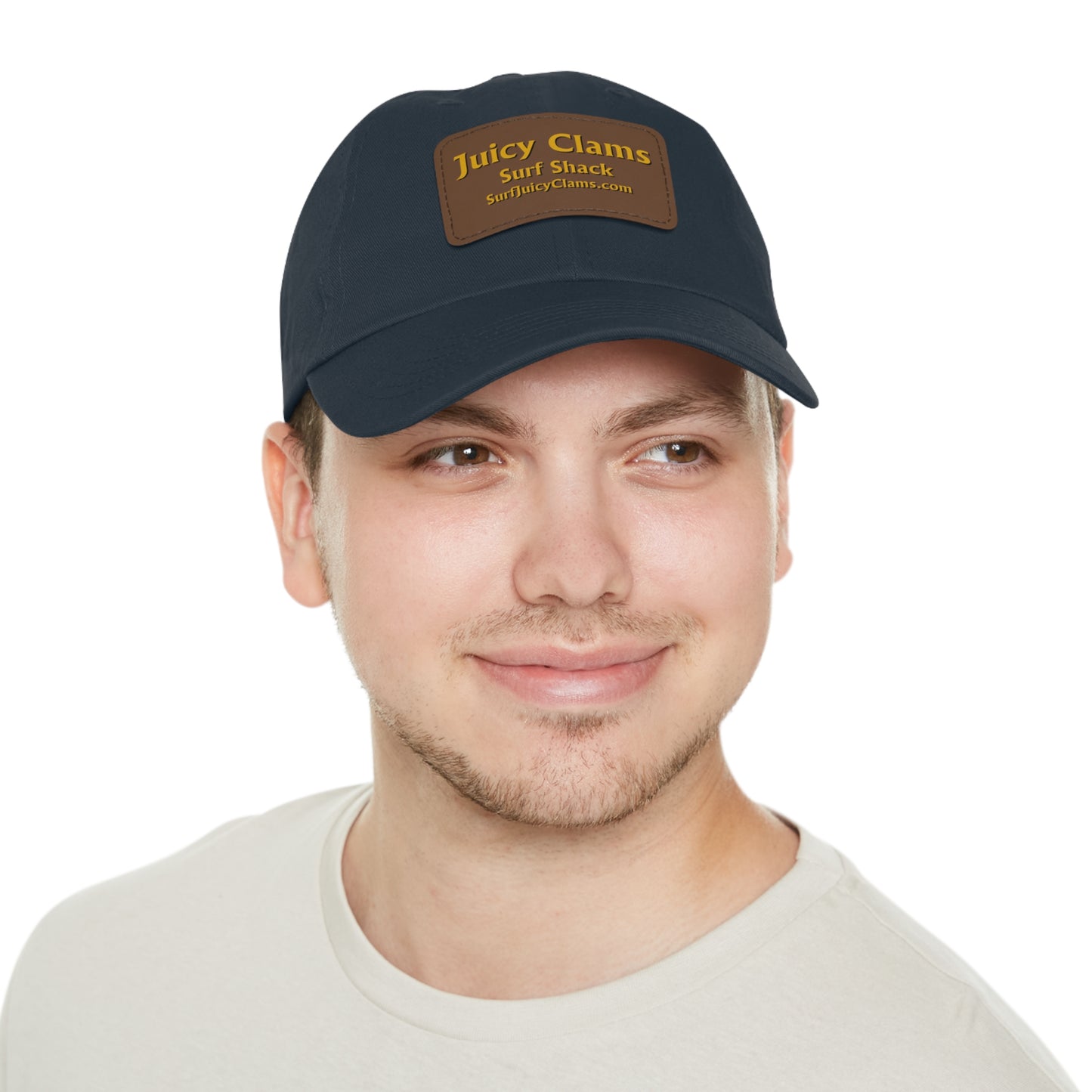 Juicy Clams Ball Cap with Light Brown Patch