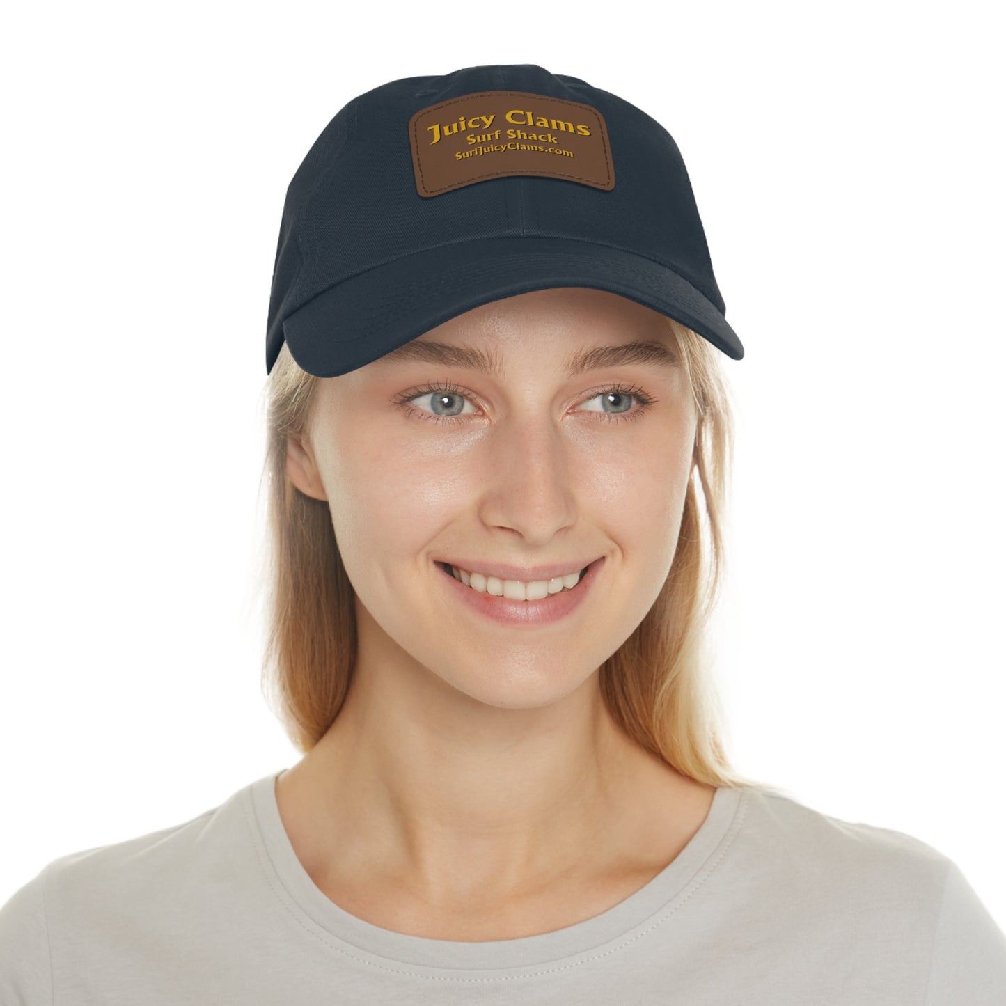 Juicy Clams Ball Cap with Light Brown Patch