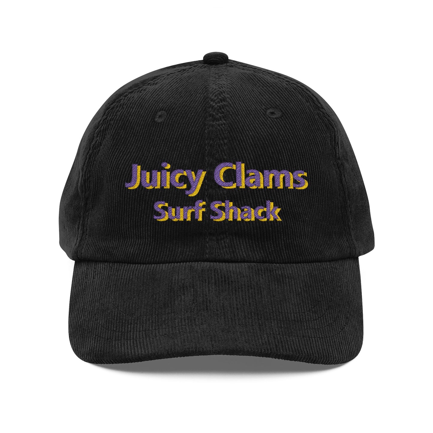 Juicy Clams Embroidered Corduroy Cap (E006)