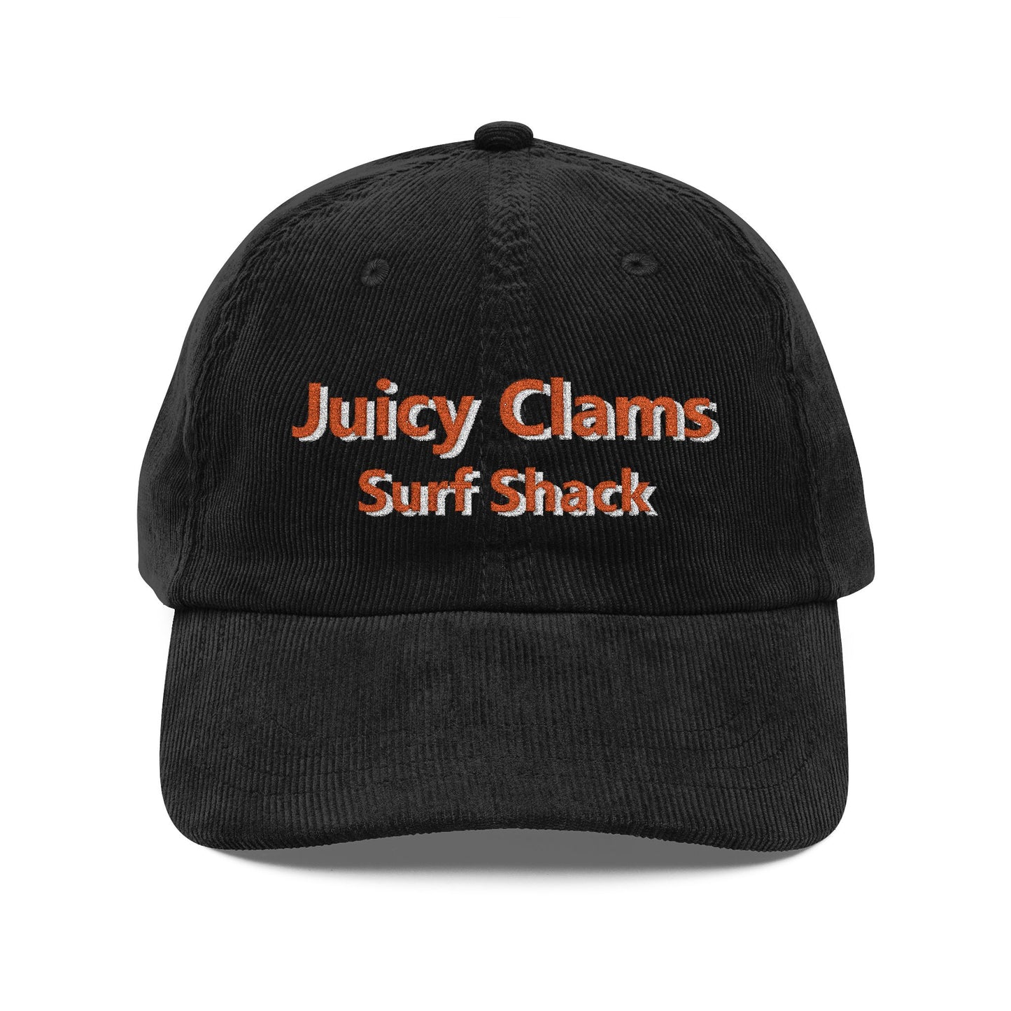 Juicy Clams Embroidered Corduroy Cap (E004)
