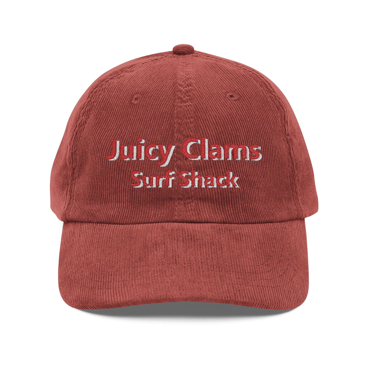 Juicy Clams Embroidered Corduroy Cap (E001)