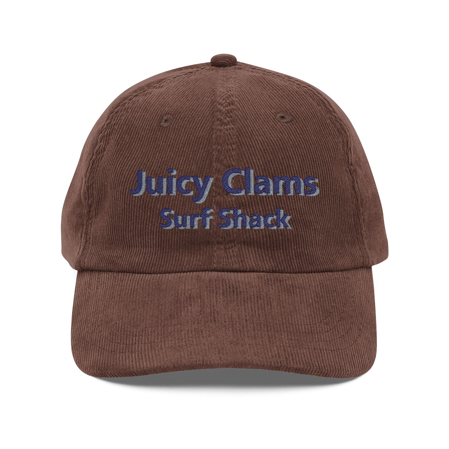 Juicy Clams Embroidered Corduroy Cap (E002)