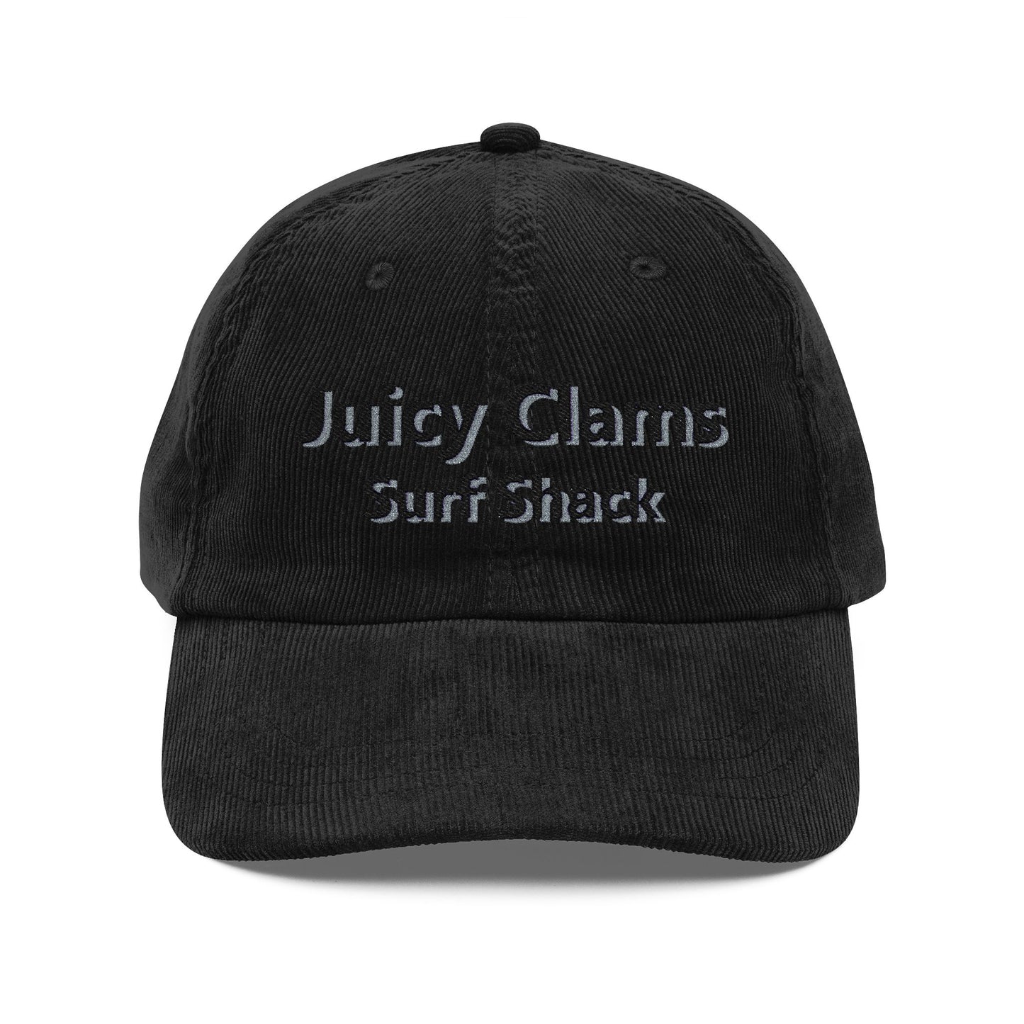 Juicy Clams Embroidered Corduroy Cap (E005)