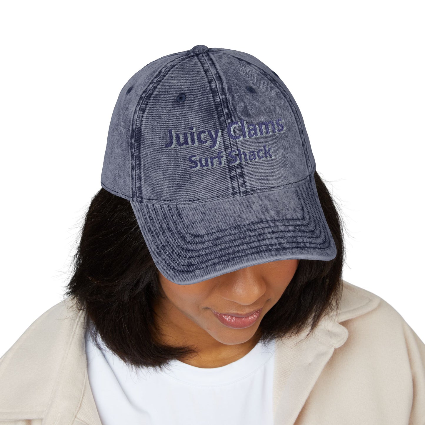 Juicy Clams Embroidered Vintage Cap (E002)