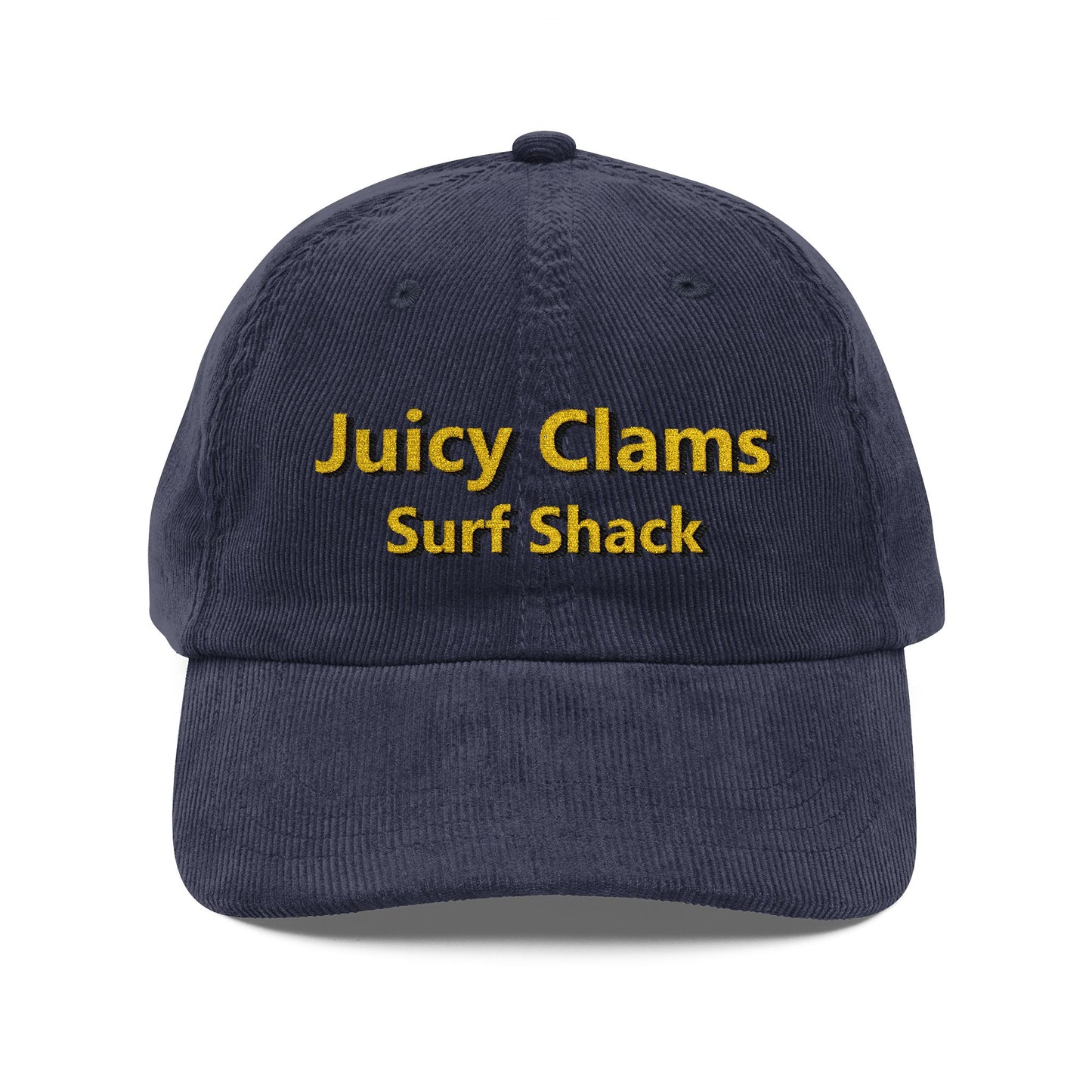 Juicy Clams Embroidered Corduroy Cap (E007)