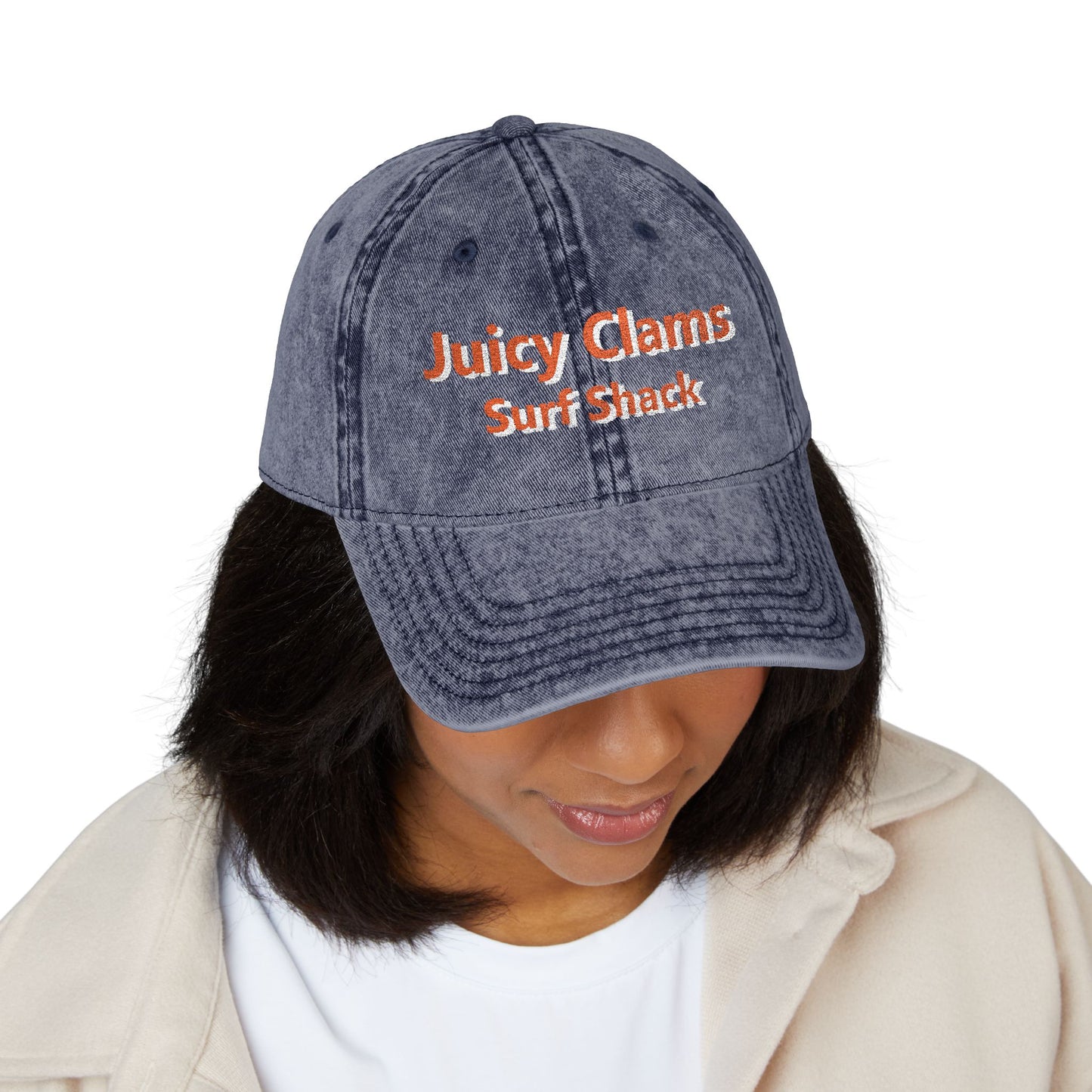 Juicy Clams Embroidered Vintage Cap (E004)