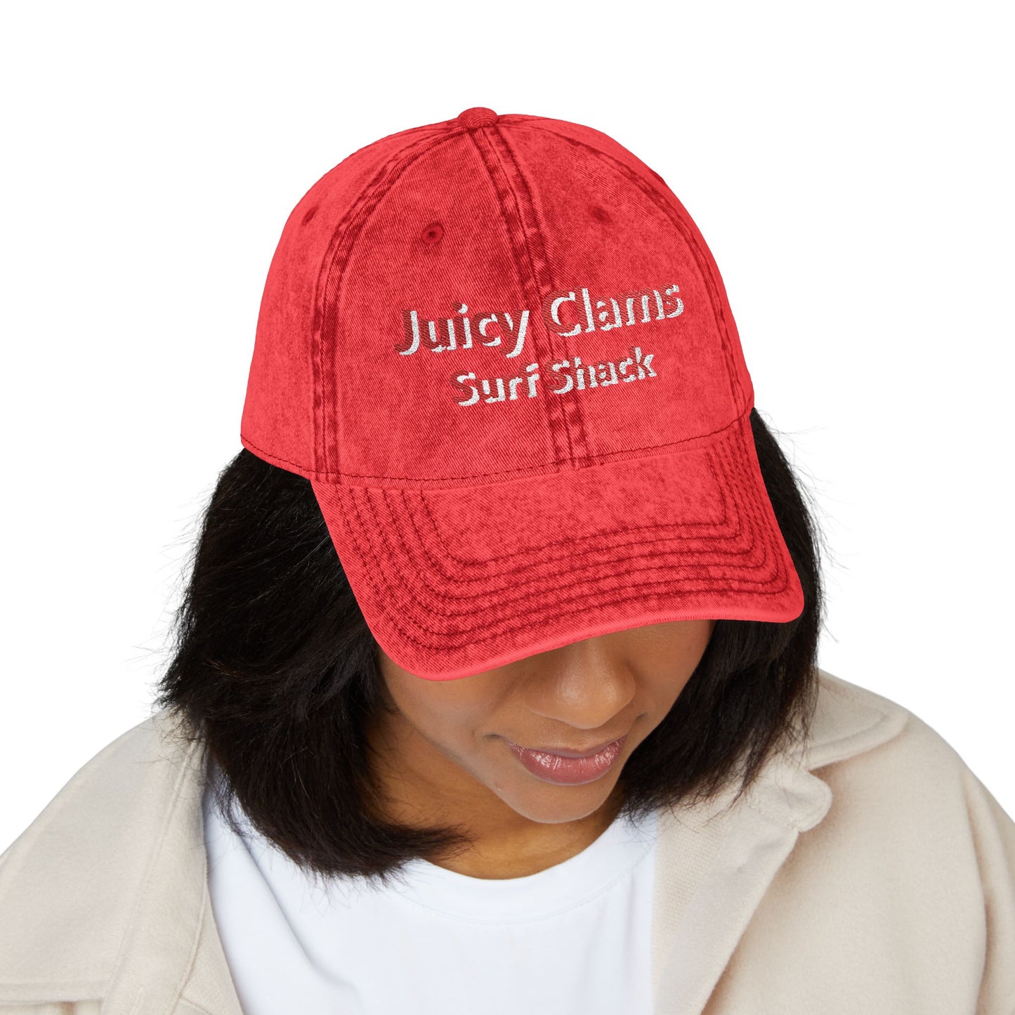 Juicy Clams Embroidered Vintage Cap (E001)