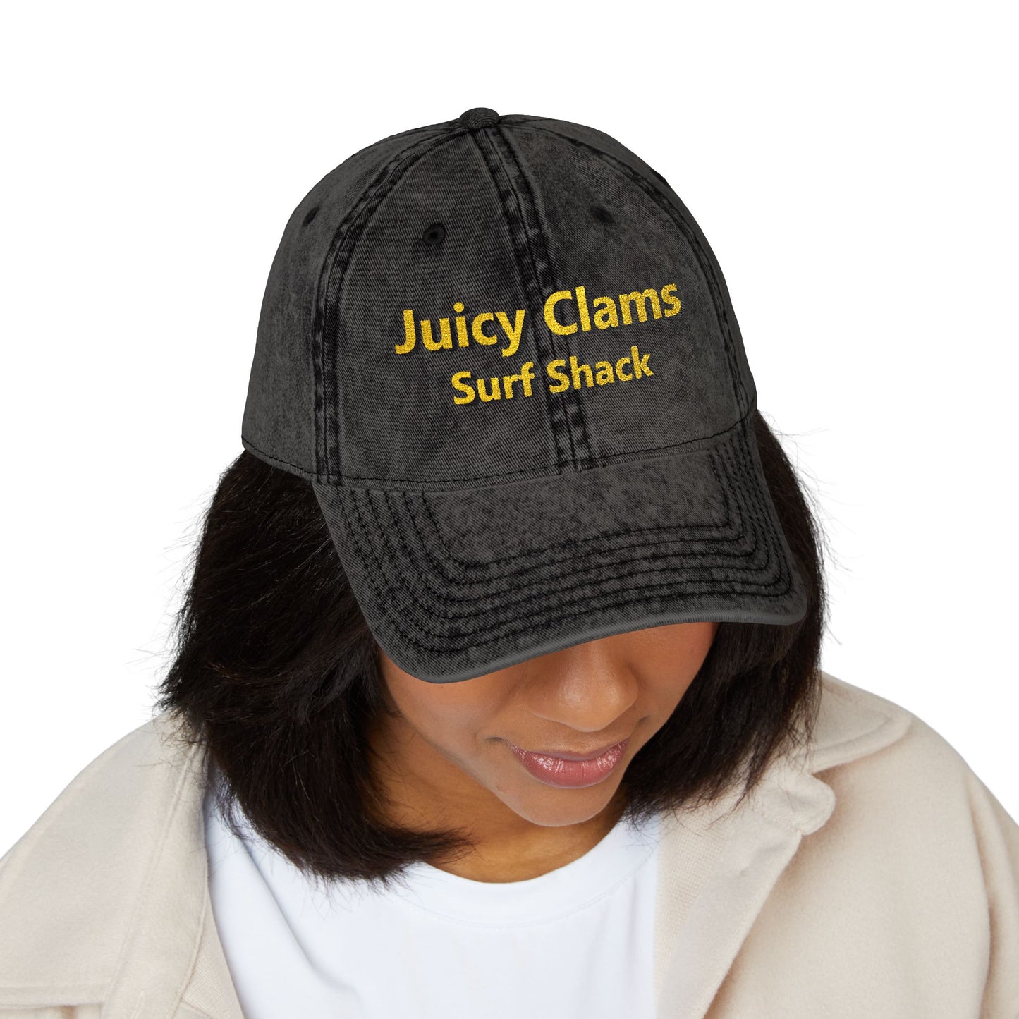 Juicy Clams Embroidered Vintage Cap (E007)