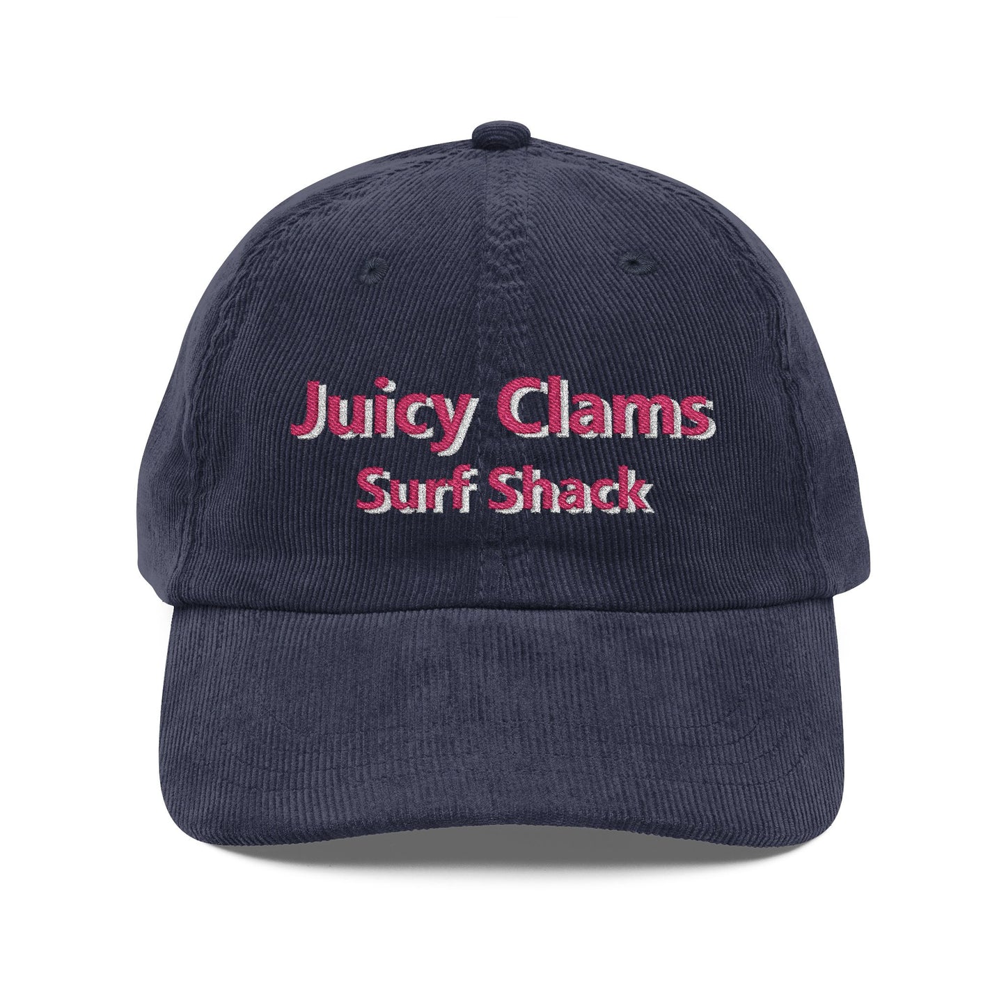 Juicy Clams Embroidered Corduroy Cap (E003)