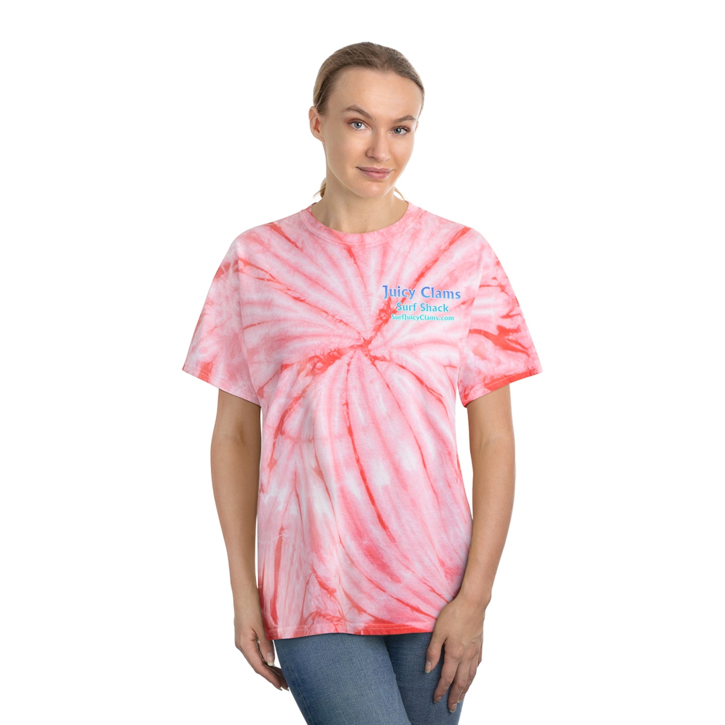 Juicy Clams Unisex Logo Cyclone Tie-Dye T-Shirt (A201)