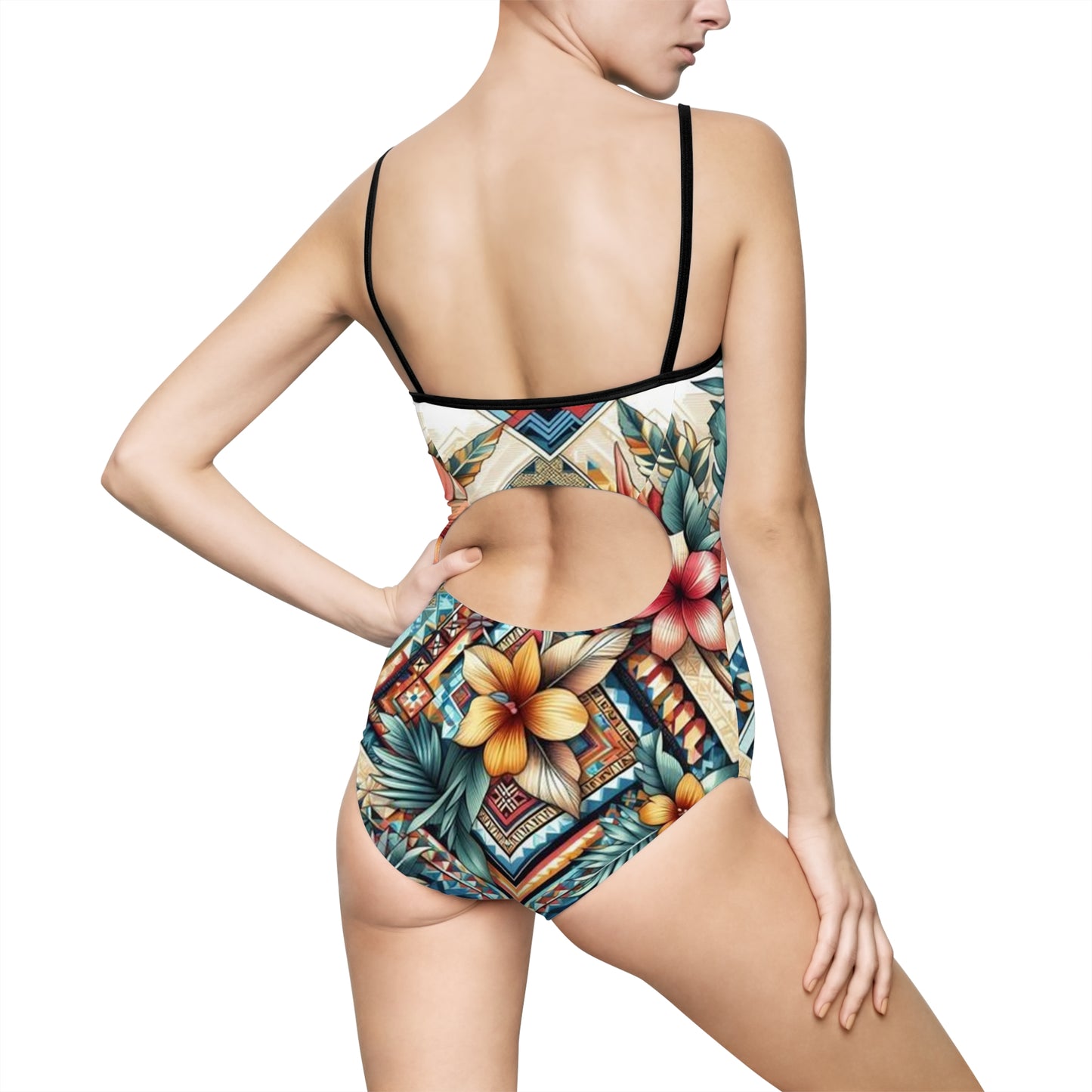 Juicy Clams Women's Spaghetti Strap One-Piece Swimsuit (1149)
