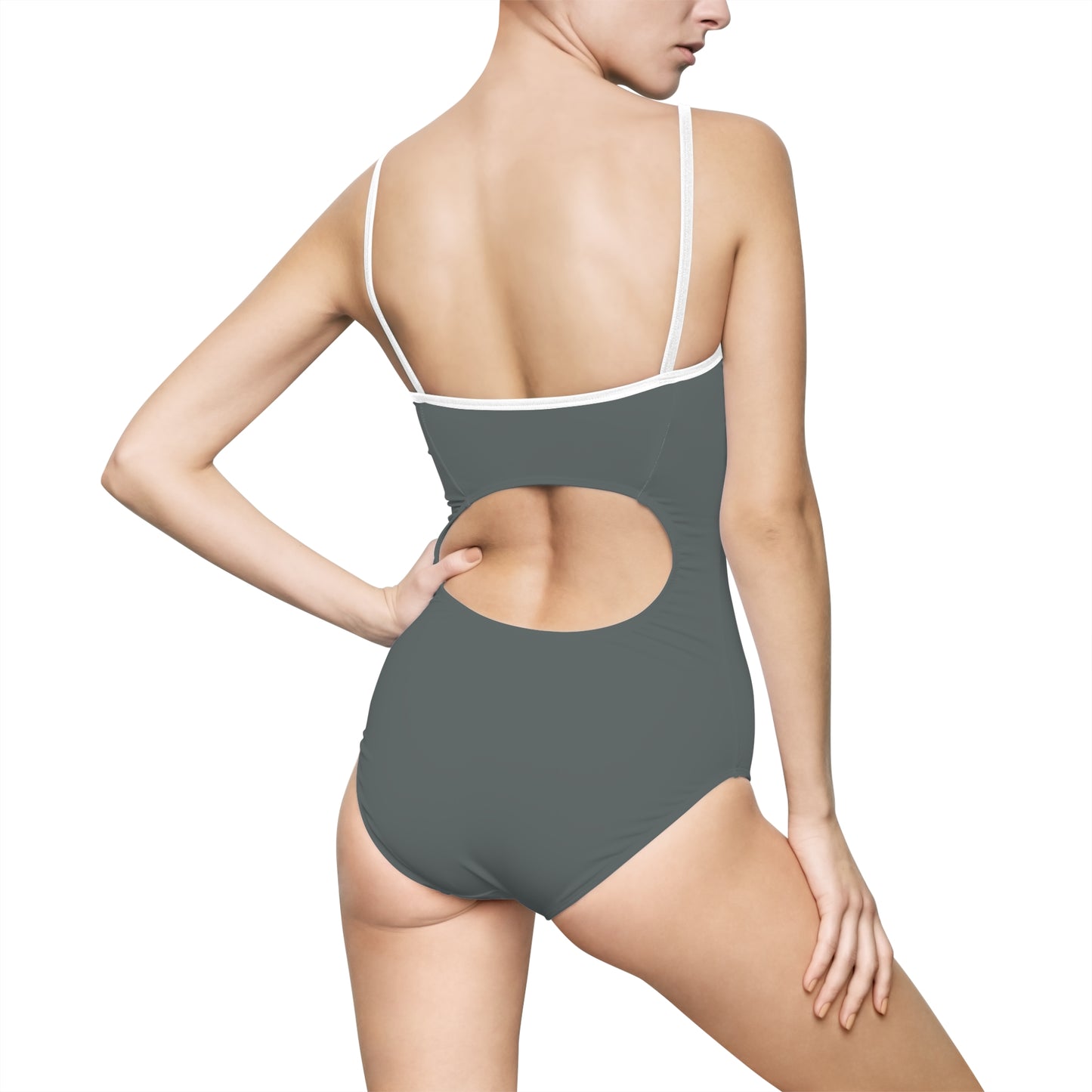 Juicy Clams Women's Spaghetti Strap One-Piece Swimsuit (2104)