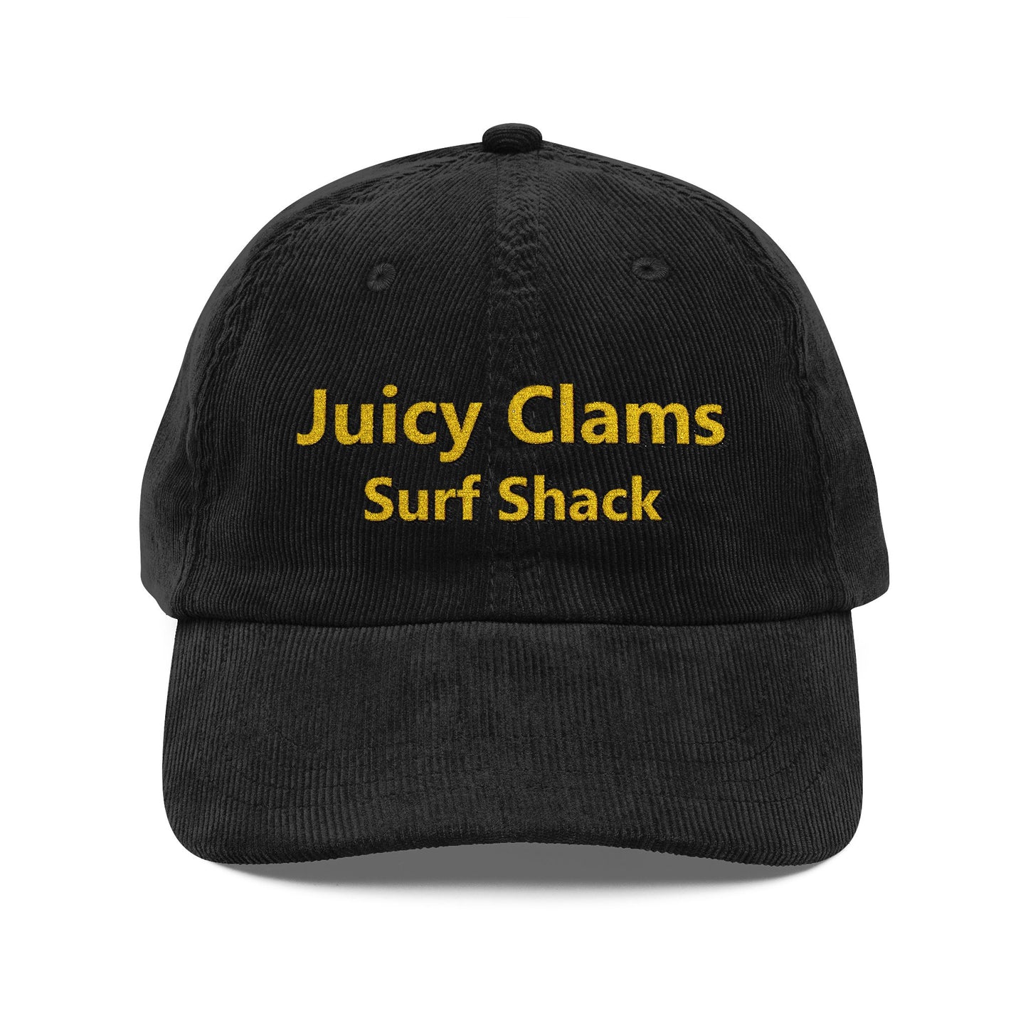 Juicy Clams Embroidered Corduroy Cap (E007)