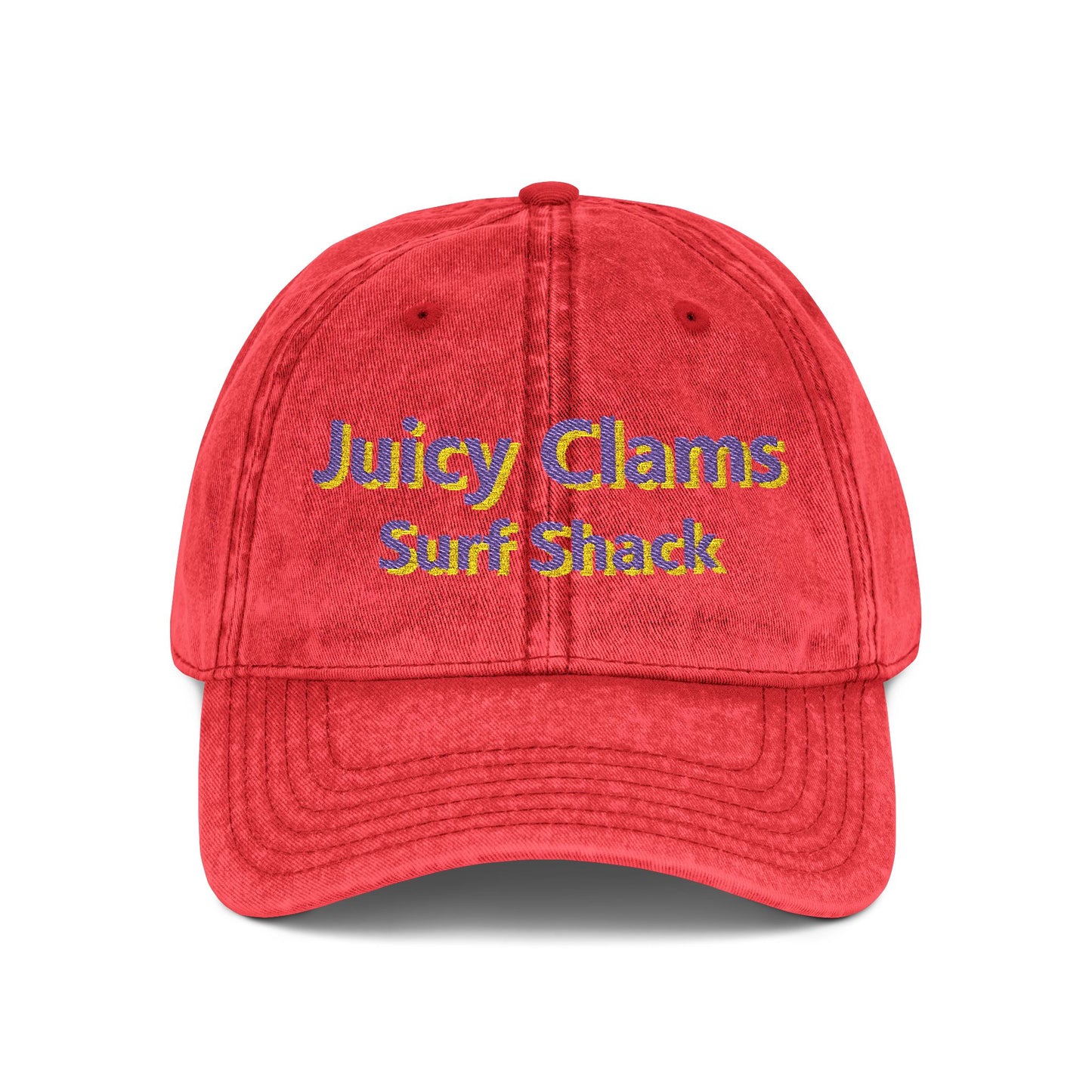 Juicy Clams Embroidered Vintage Cap (E006)