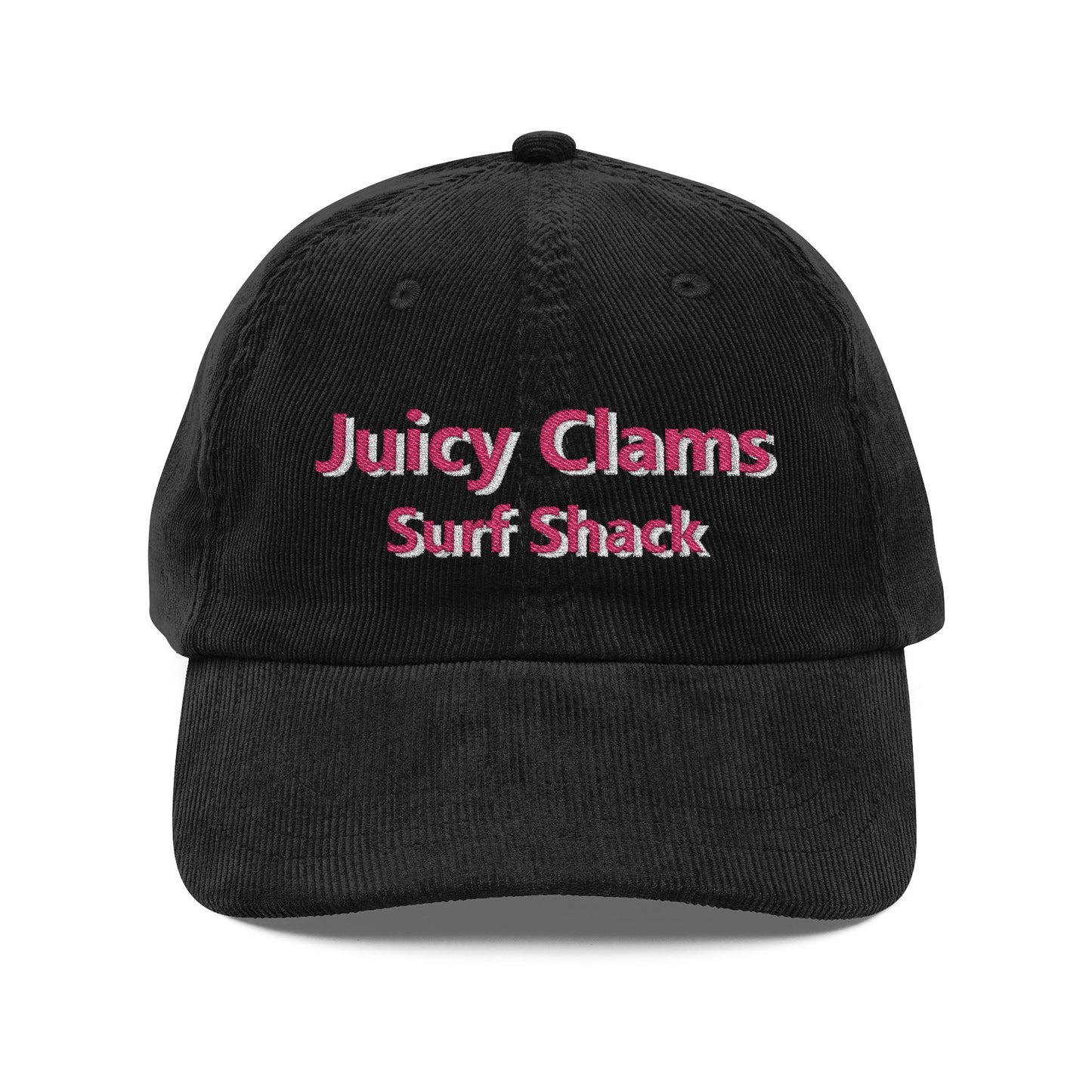 Juicy Clams Embroidered Corduroy Cap (E003)