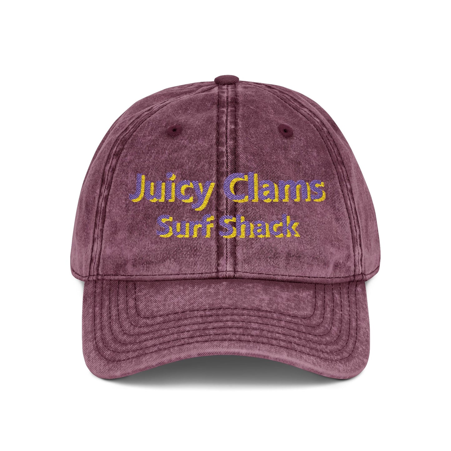 Juicy Clams Embroidered Vintage Cap (E006)