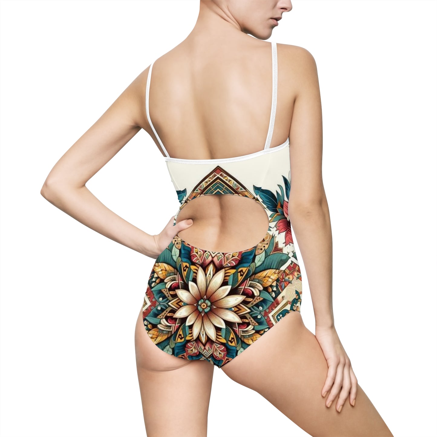 Juicy Clams Women's Spaghetti Strap One-Piece Swimsuit (1157)