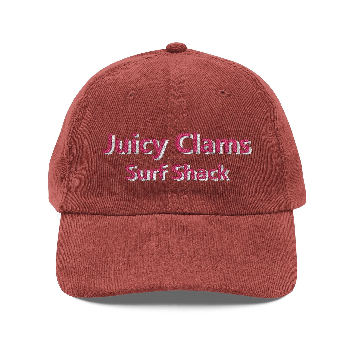 Juicy Clams Embroidered Corduroy Cap (E003)