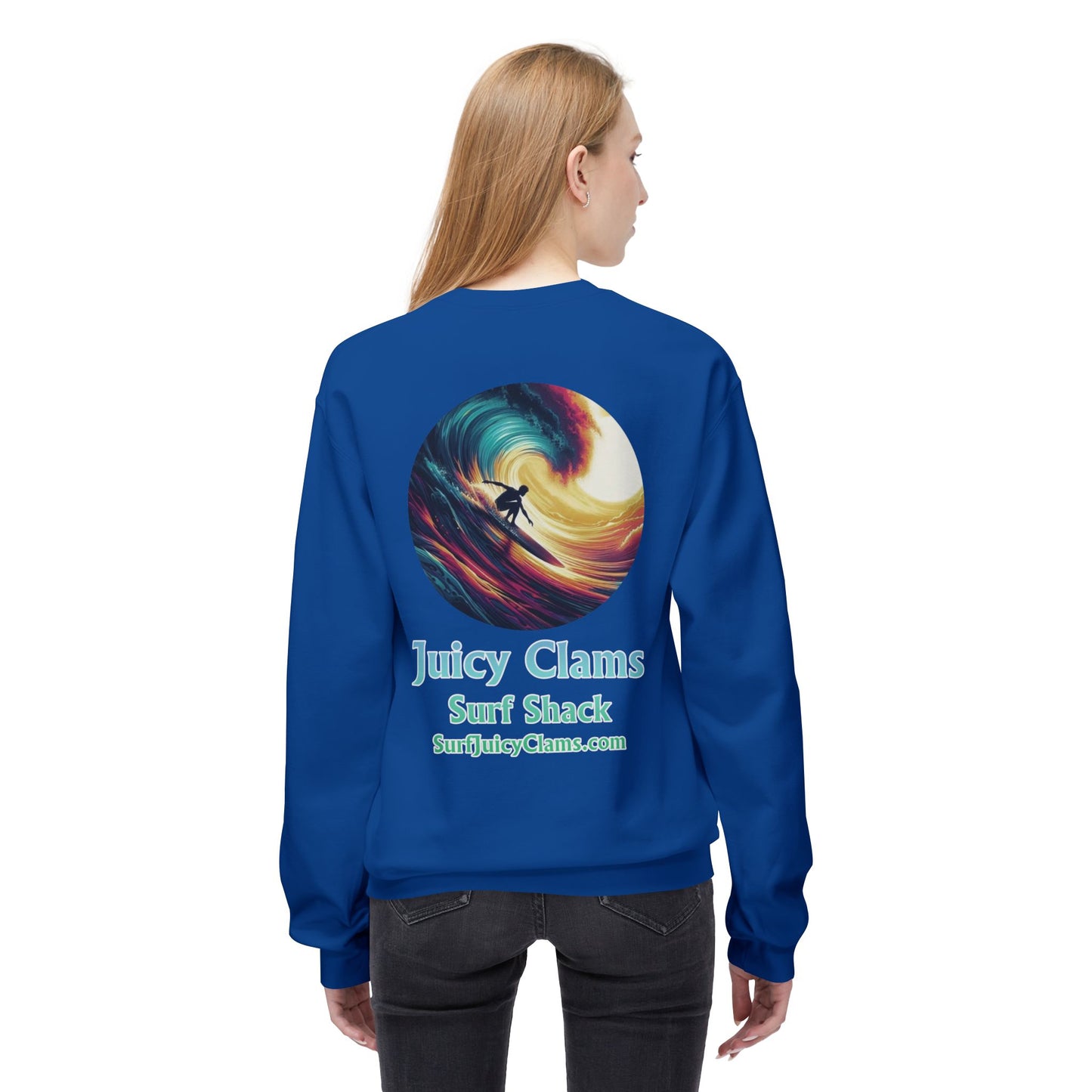 Juicy Clams Unisex Midweight Fleece Crewneck Sweatshirt (V040)