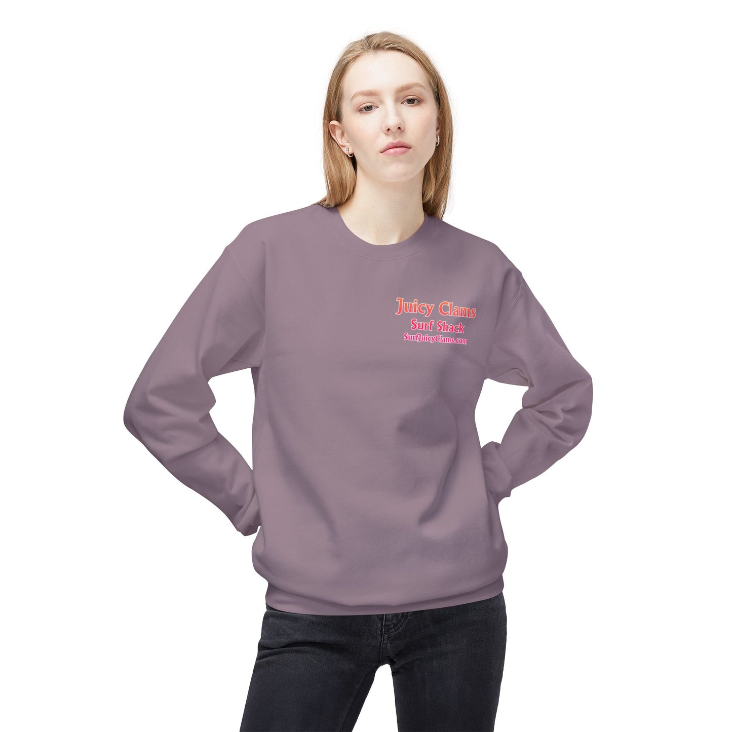 Juicy Clams Unisex Midweight Fleece Crewneck Sweatshirt (D009)