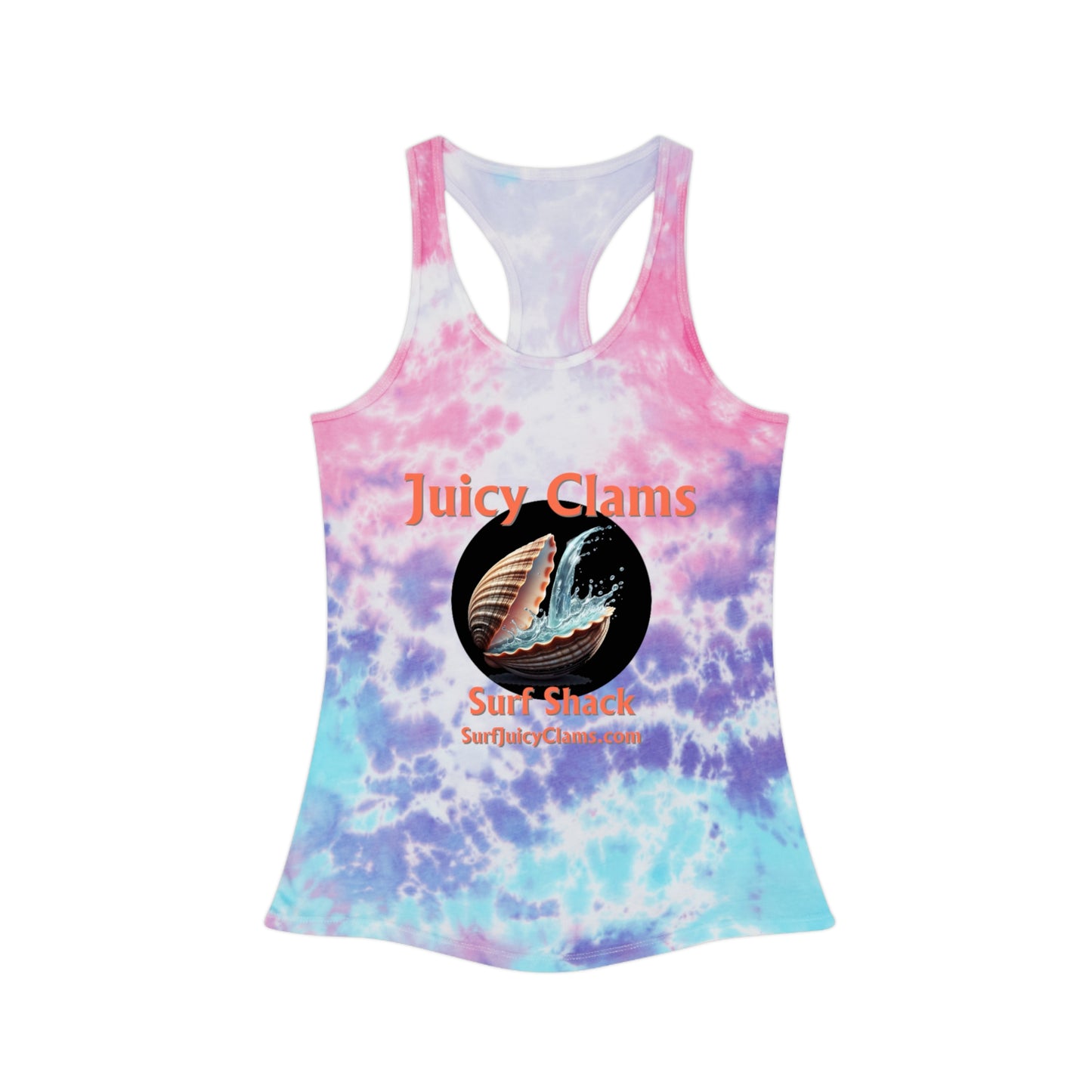 Juicy Clams Tie Dye Racerback Tank Top (L007)