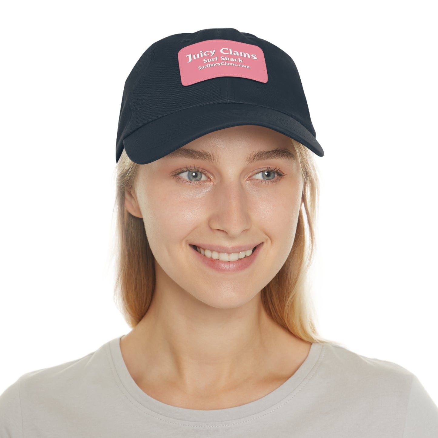 Juicy Clams Ball Cap with Pink Patch