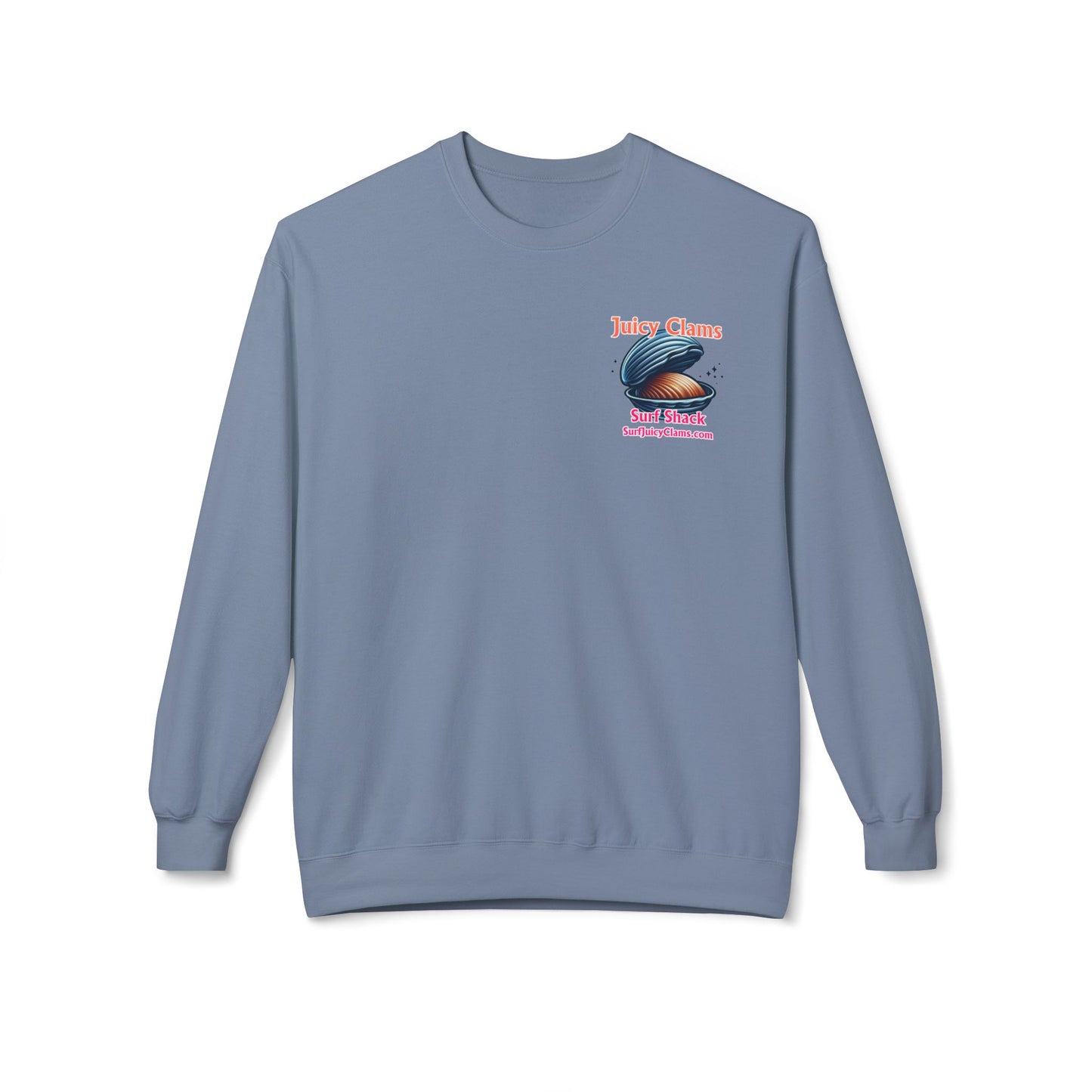 Juicy Clams Unisex Midweight Fleece Crewneck Sweatshirt (L029)