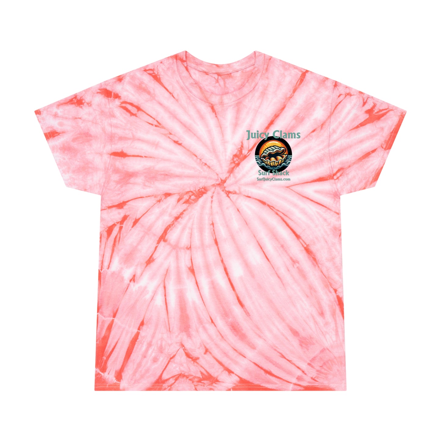 Juicy Clams Unisex Logo Cyclone Tie-Dye T-Shirt (A002)