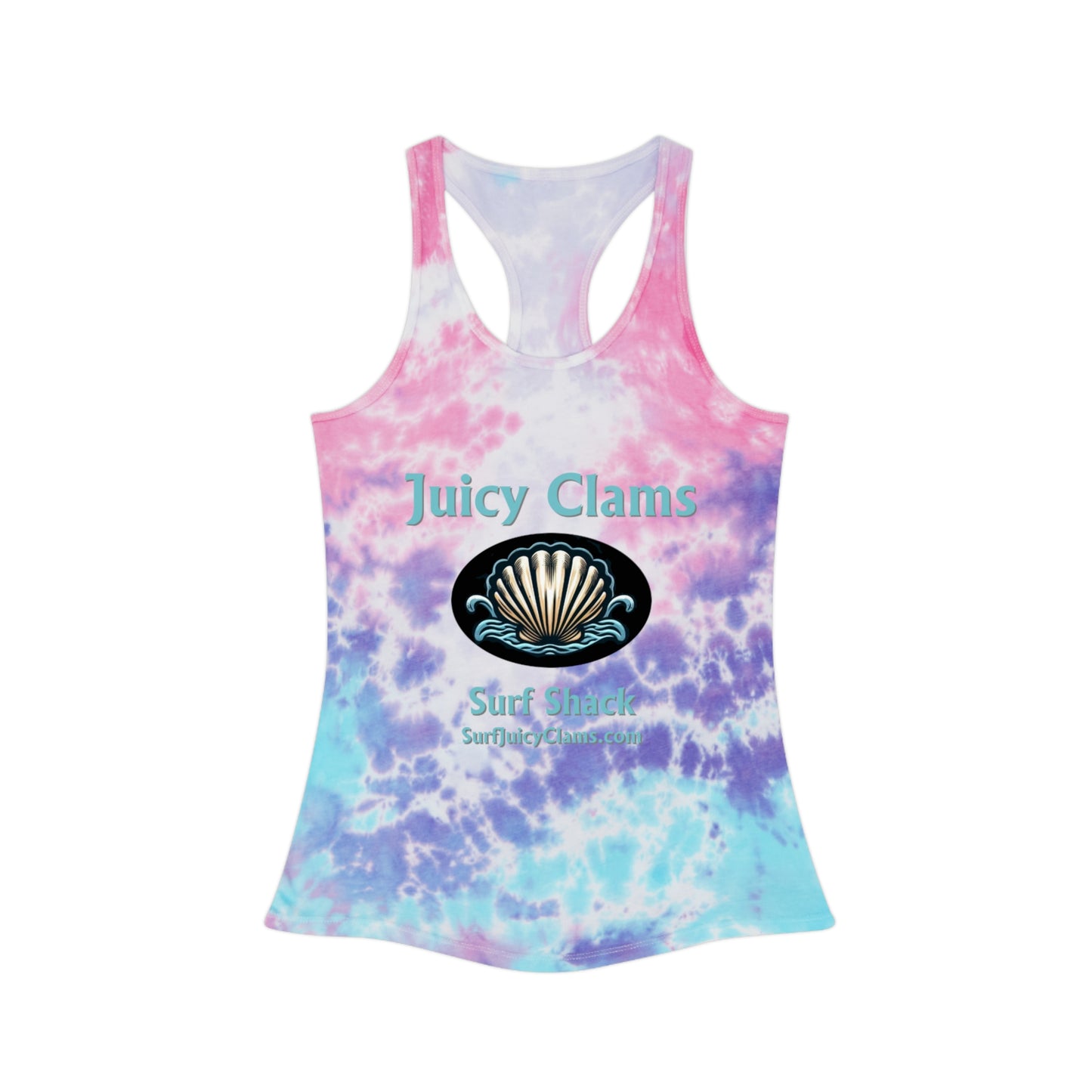 Juicy Clams Tie Dye Racerback Tank Top (L003)