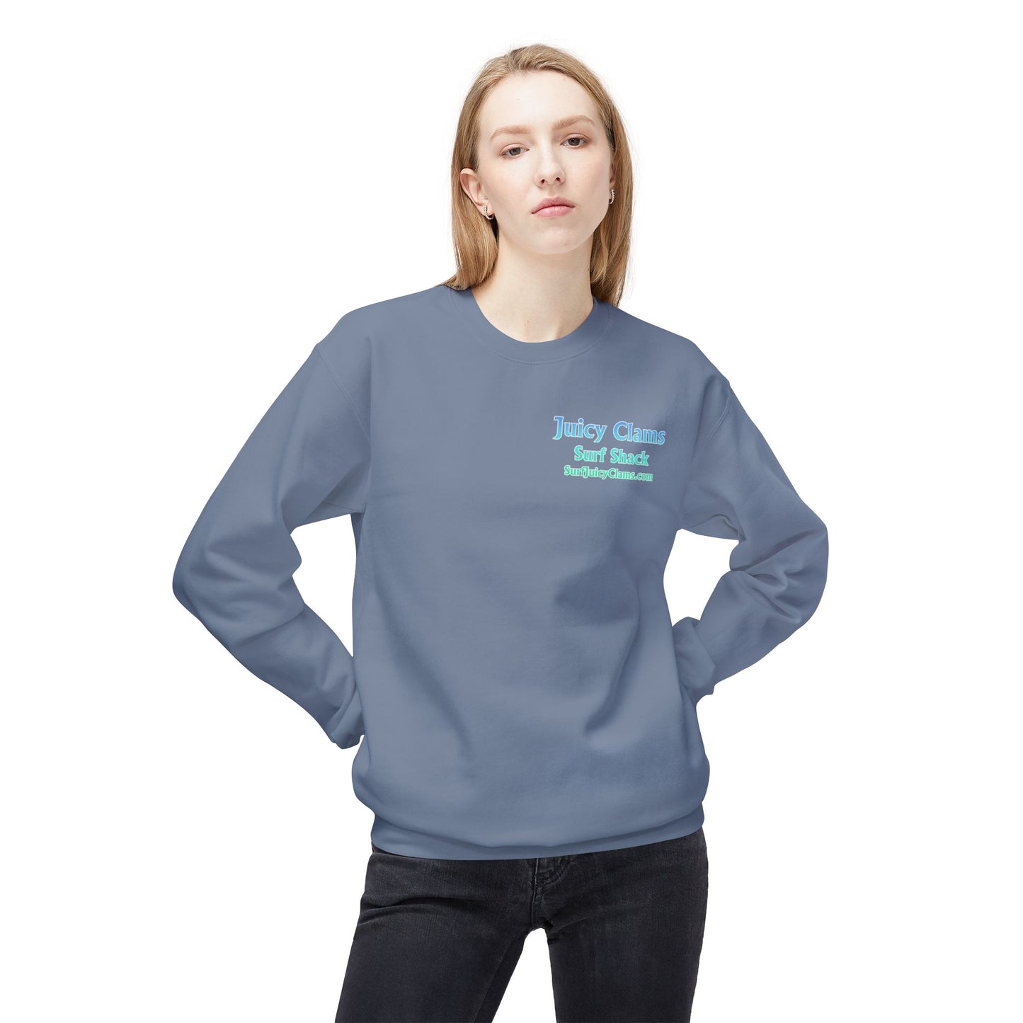 Juicy Clams Unisex Midweight Fleece Crewneck Sweatshirt (D032)