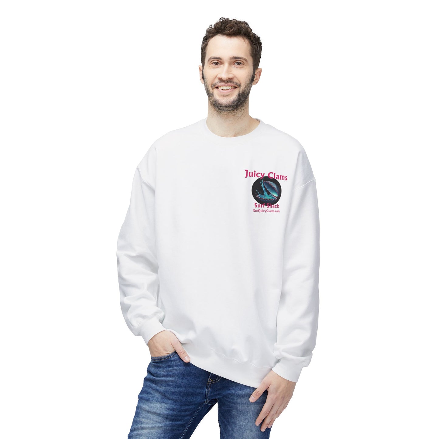 Juicy Clams Unisex Midweight Fleece Crewneck Sweatshirt (L010)